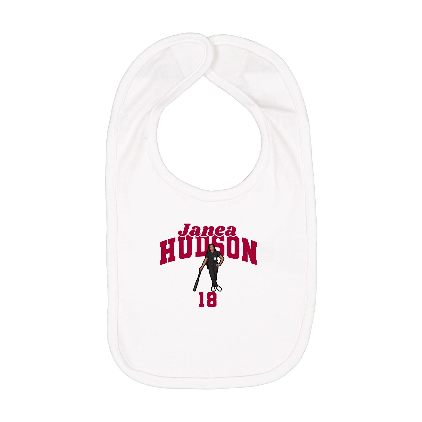 Infant Bib — Signature Arch in White
