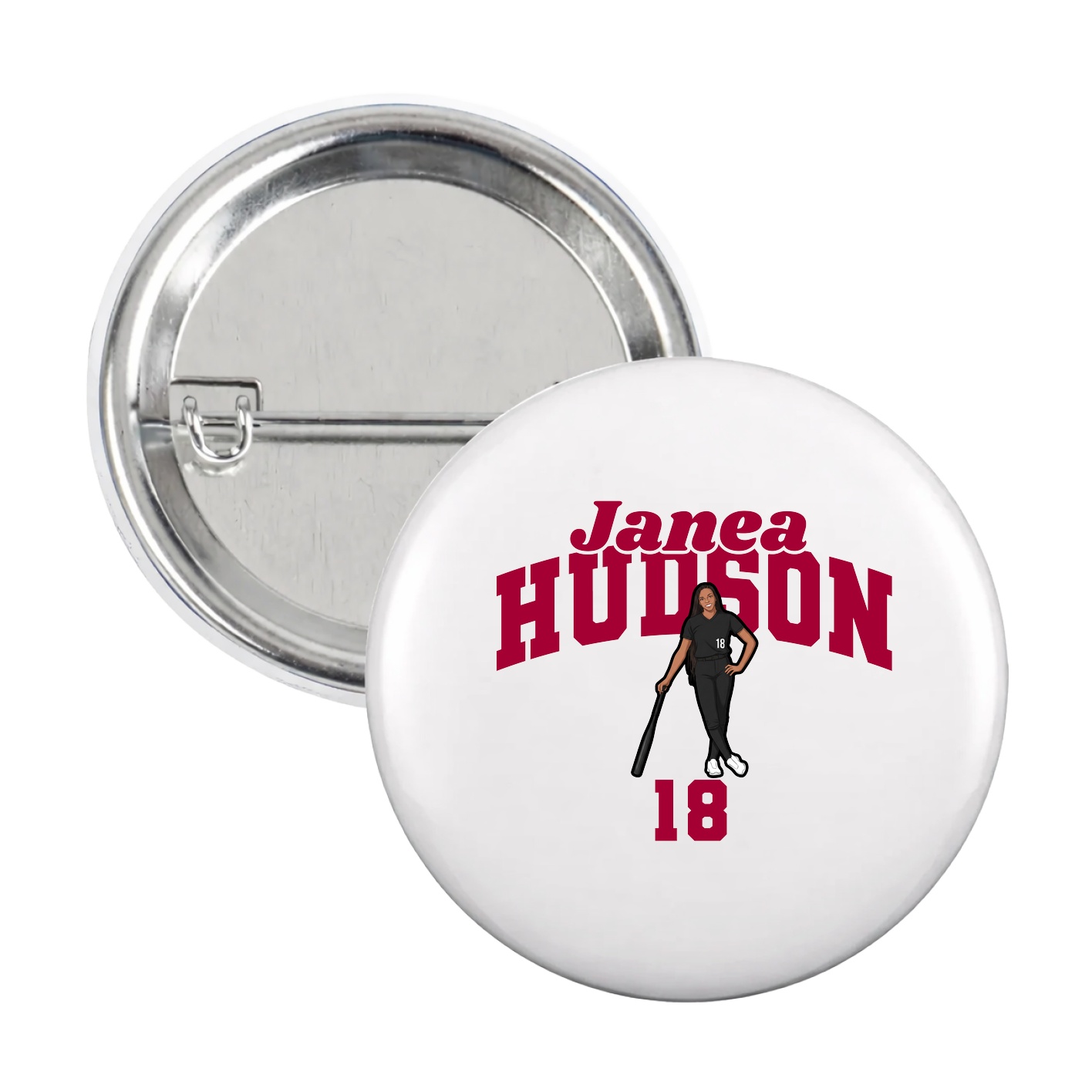 Game Day Button — Signature Arch in White