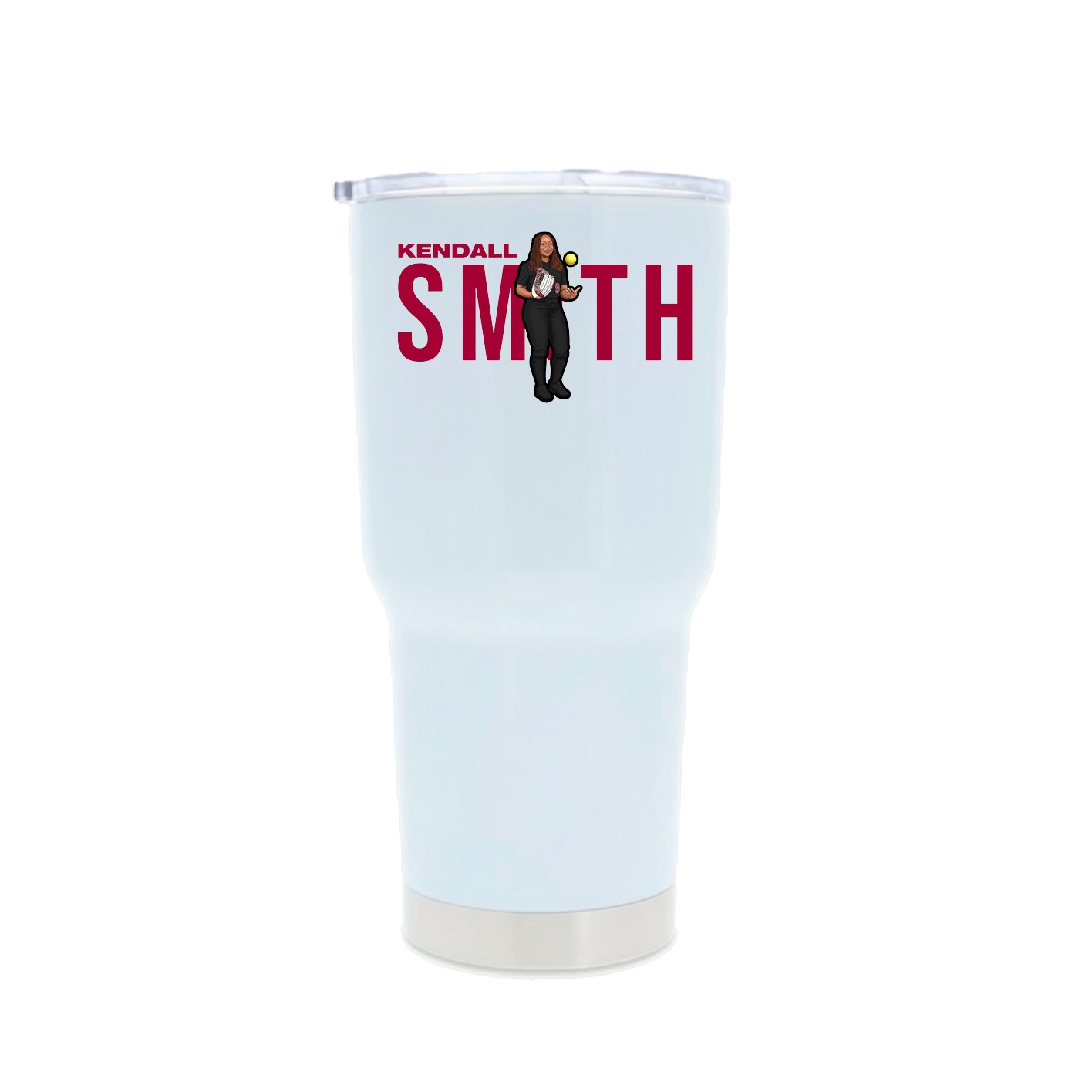 30oz Stainless Steel Tumbler — Player Name in White