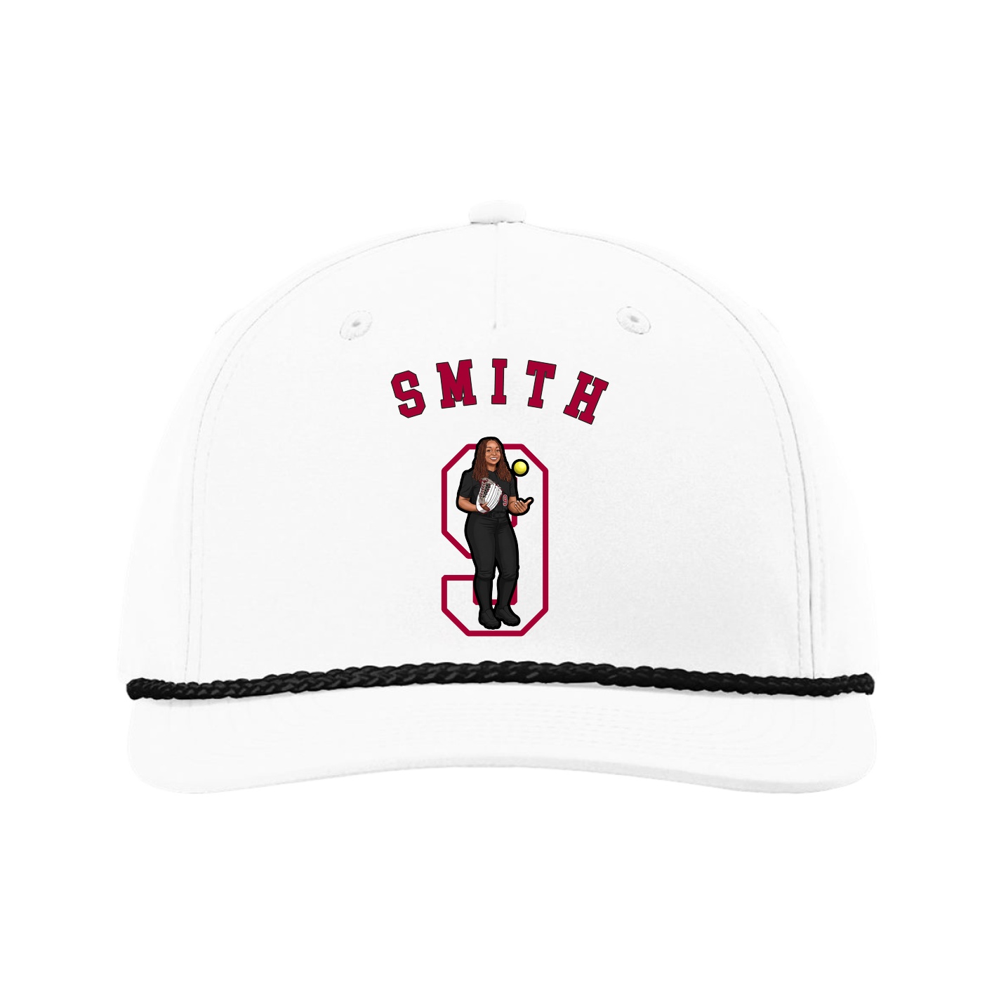 Five-Panel Classic Rope Cap — Shirsey Arch in White