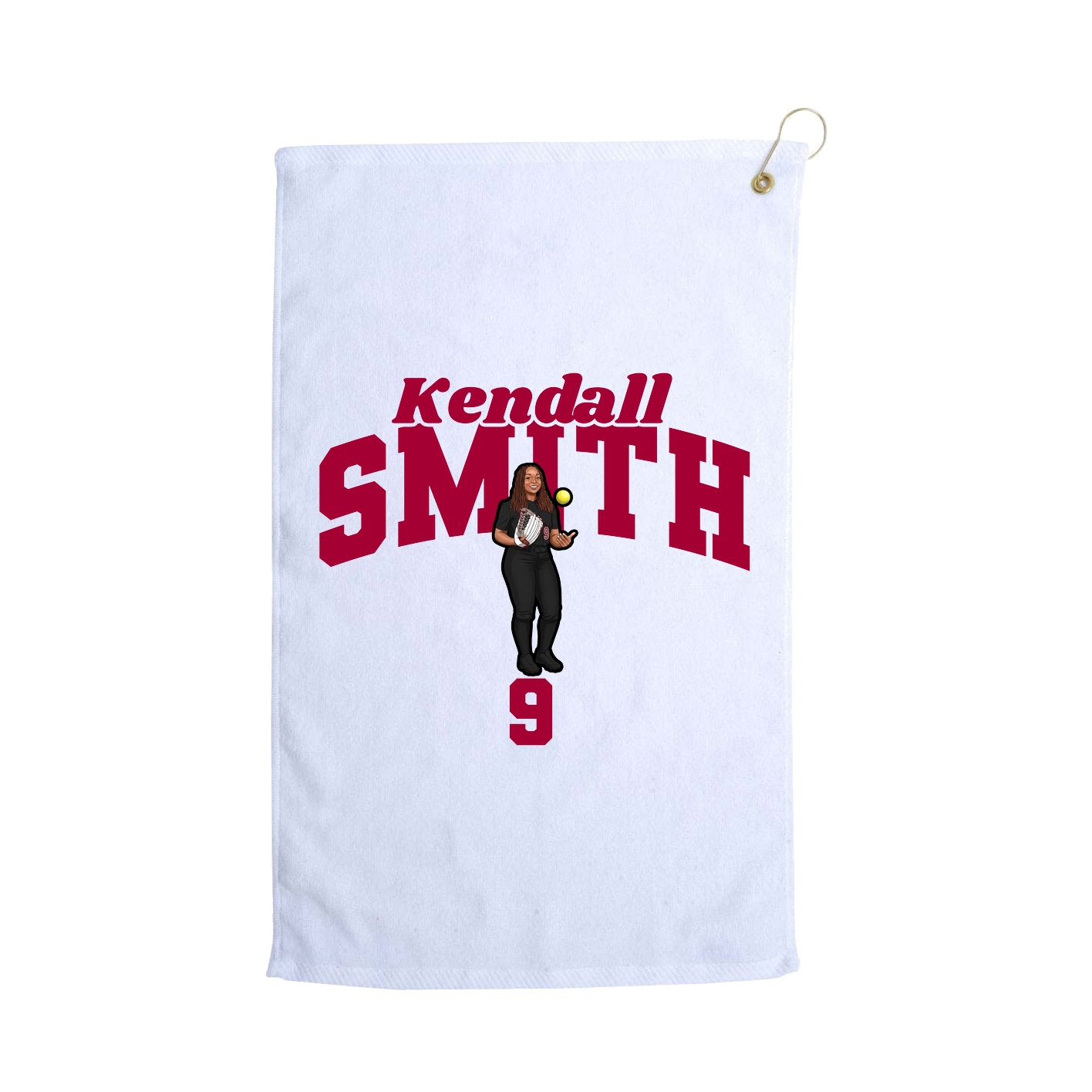 Golf Towel — Signature Arch in White