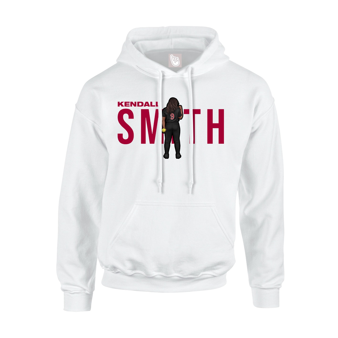 Youth Hoodie — Player Name in White