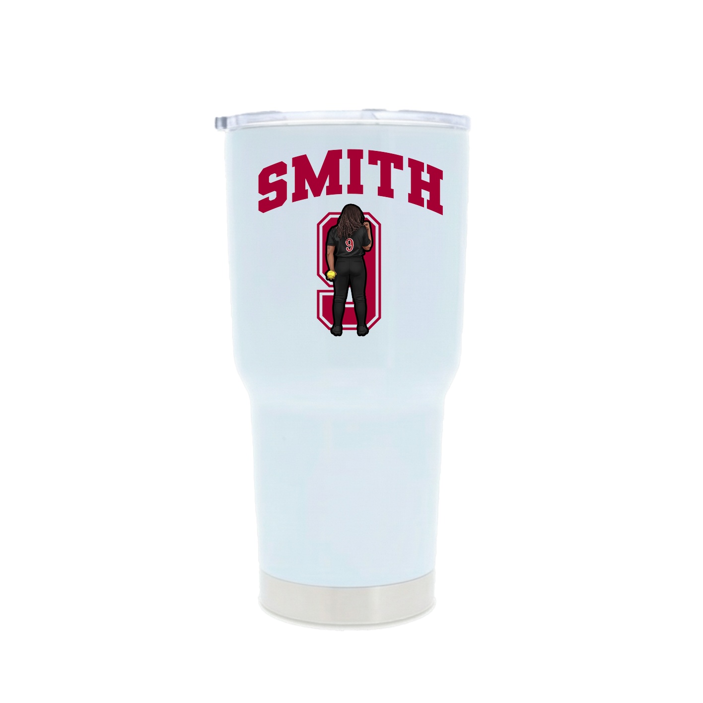 30oz Stainless Steel Tumbler — Number in White