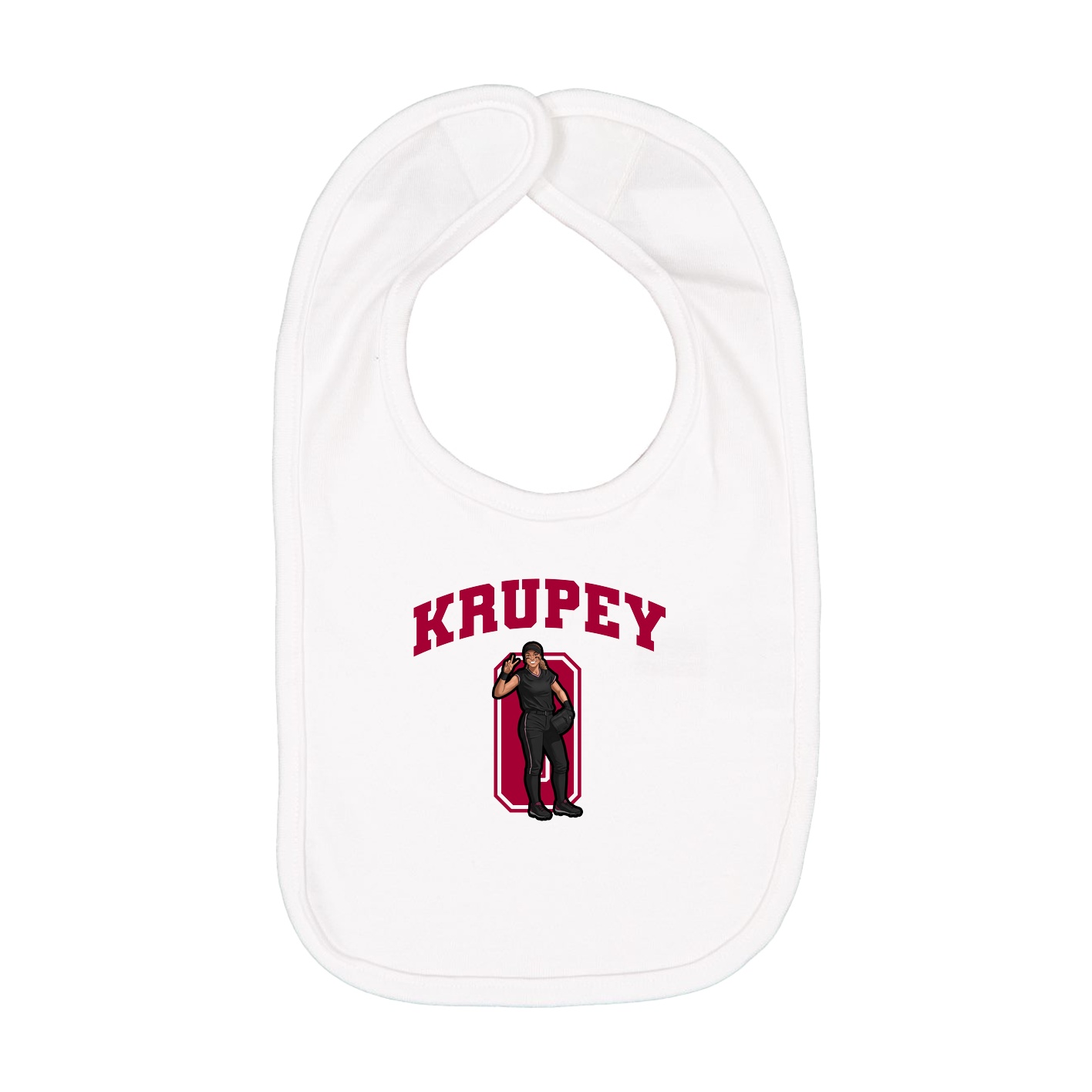 Infant Bib — Number in White
