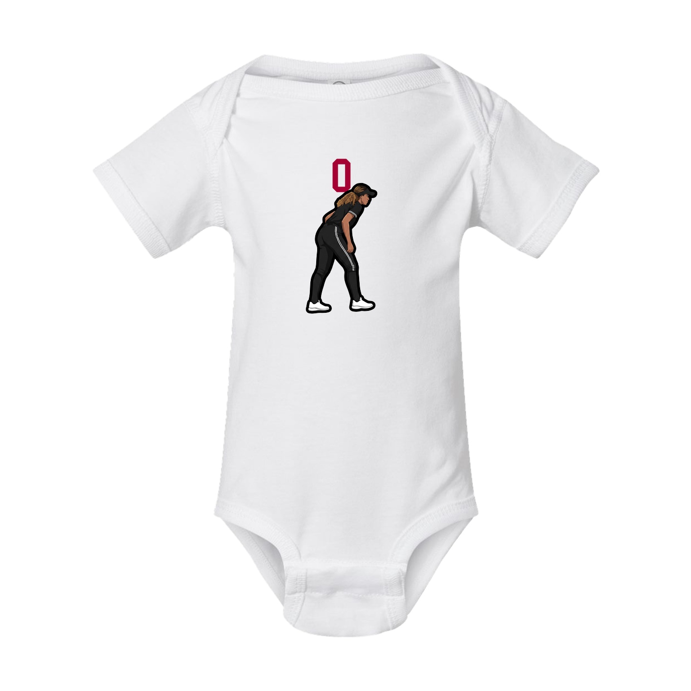 Baby Onesie — Number Top in White