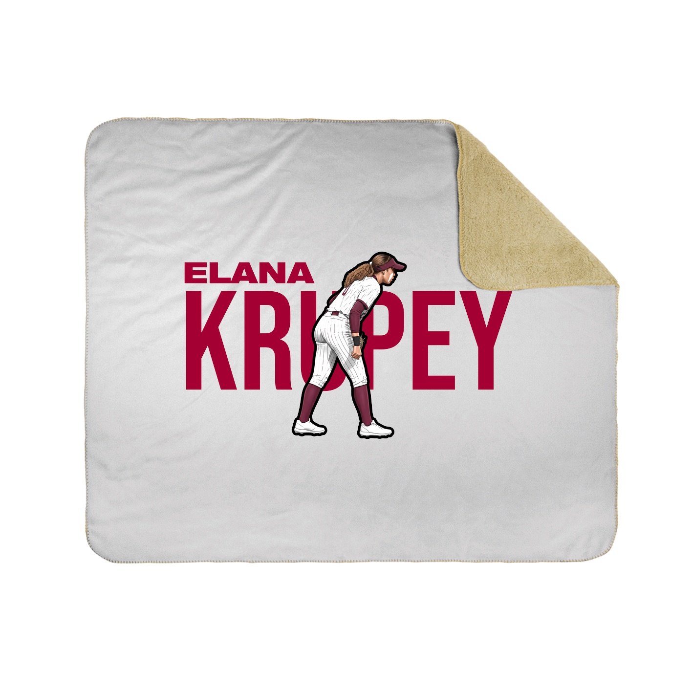 Throw Blanket — Player Name in White