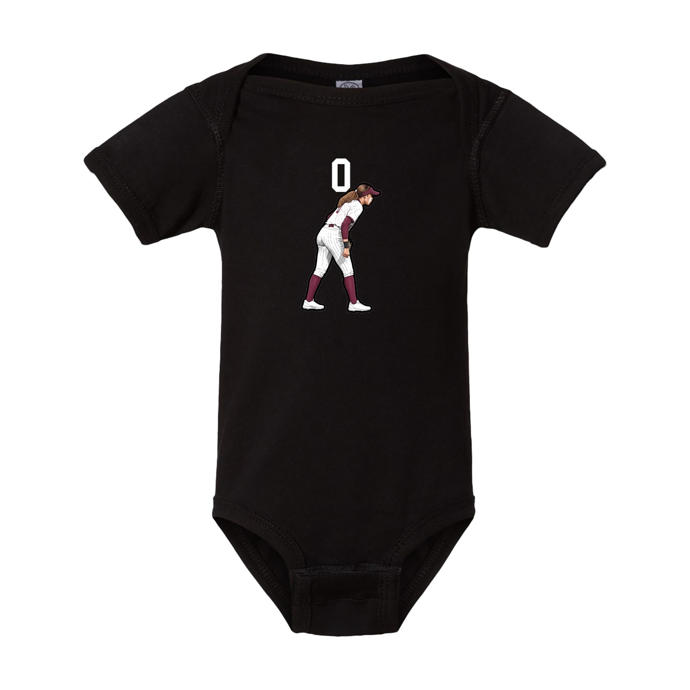 Baby Onesie — Number Top in Black