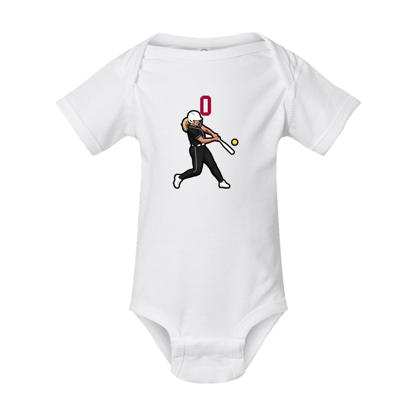 Baby Onesie — Number Top in White