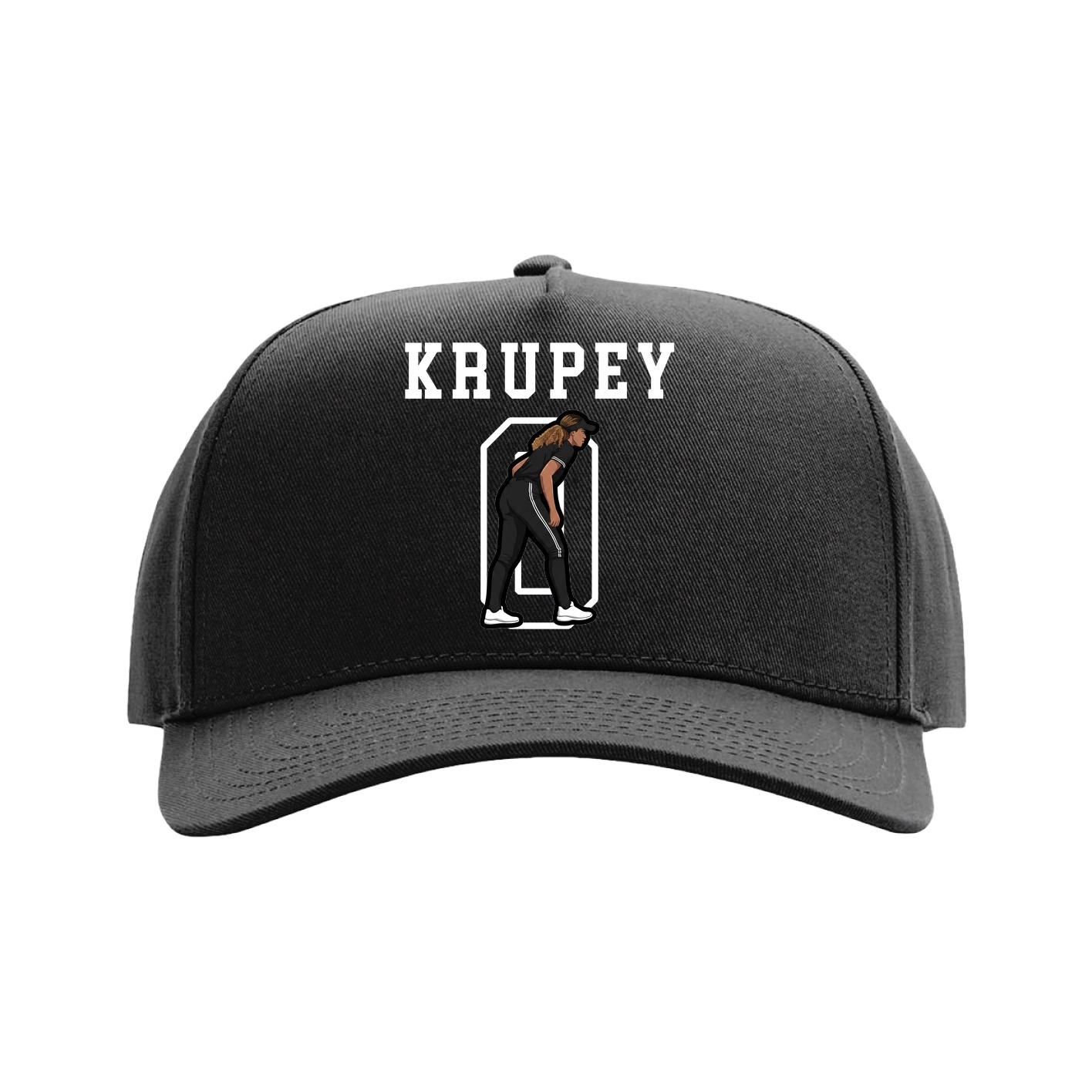 Full Fabric Five-Panel Champ Cap — Shirsey in Black