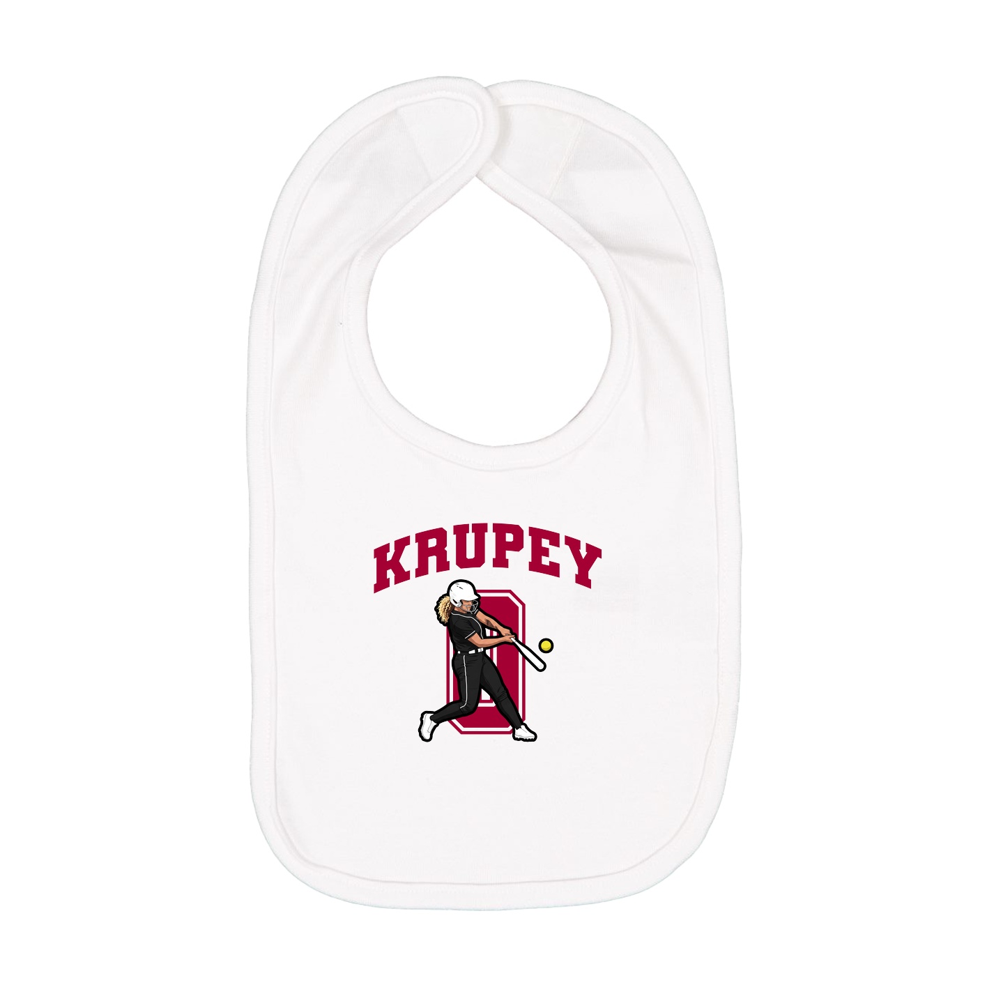 Infant Bib — Number in White