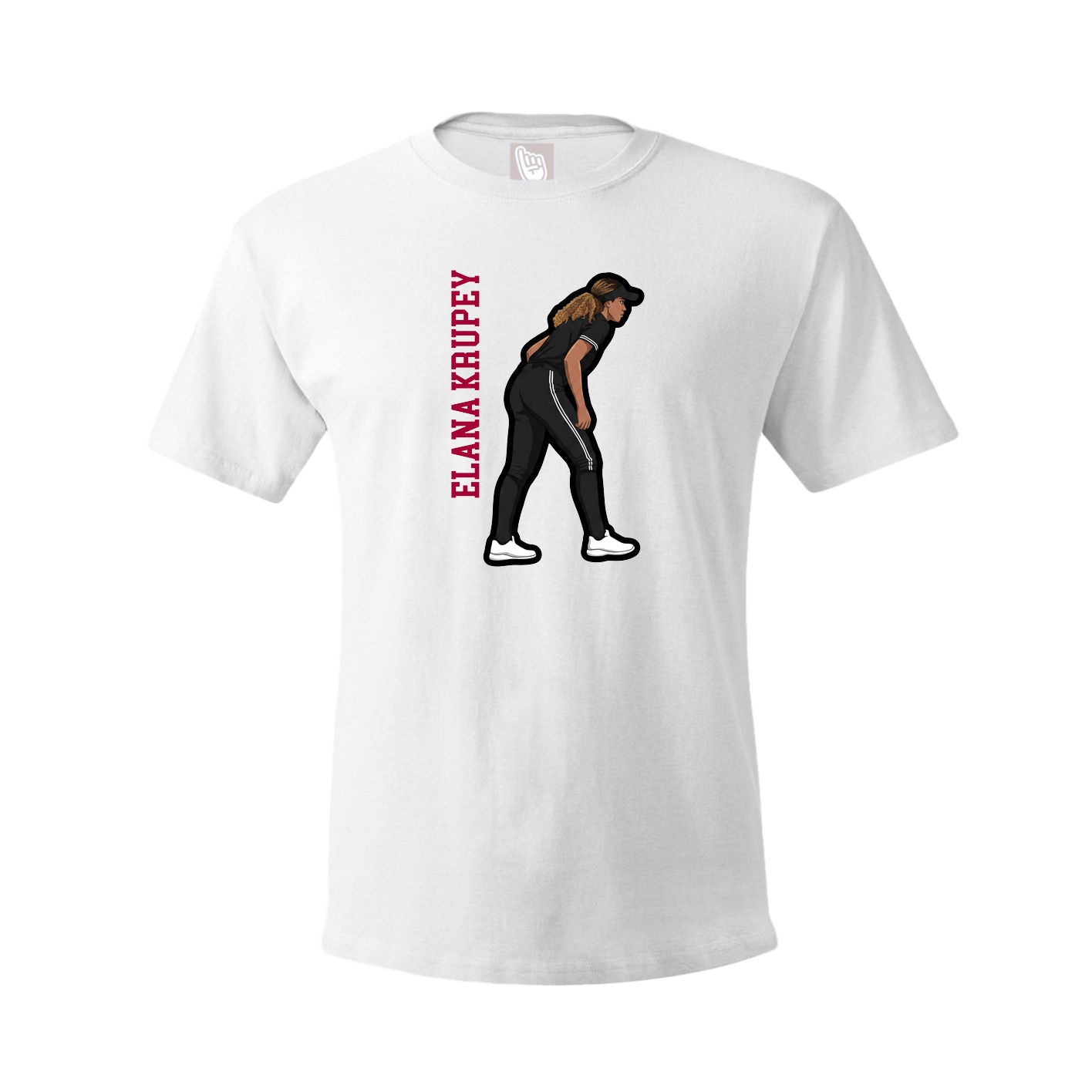 Youth Tee — Name Vertical in White