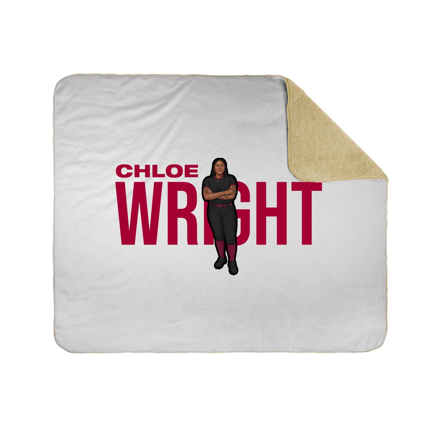 Throw Blanket — Player Name in White