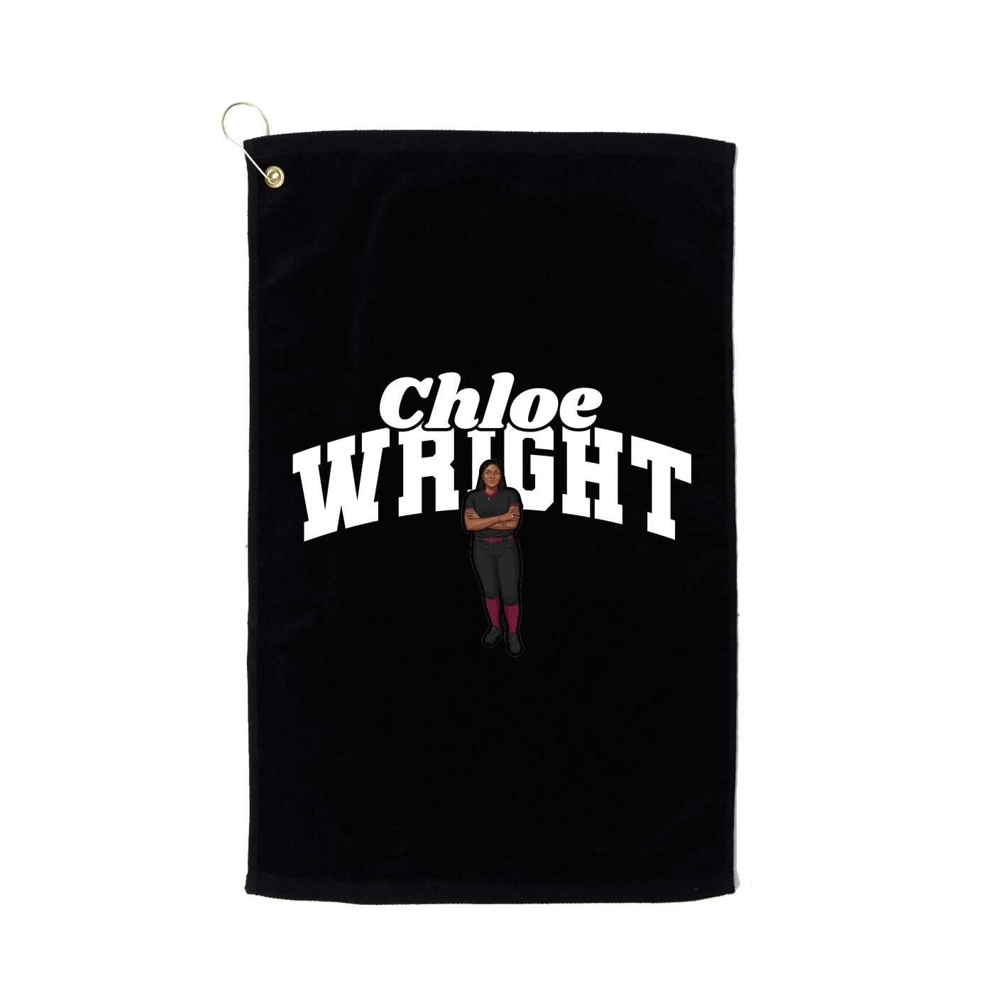 Golf Towel — Signature Arch in Black