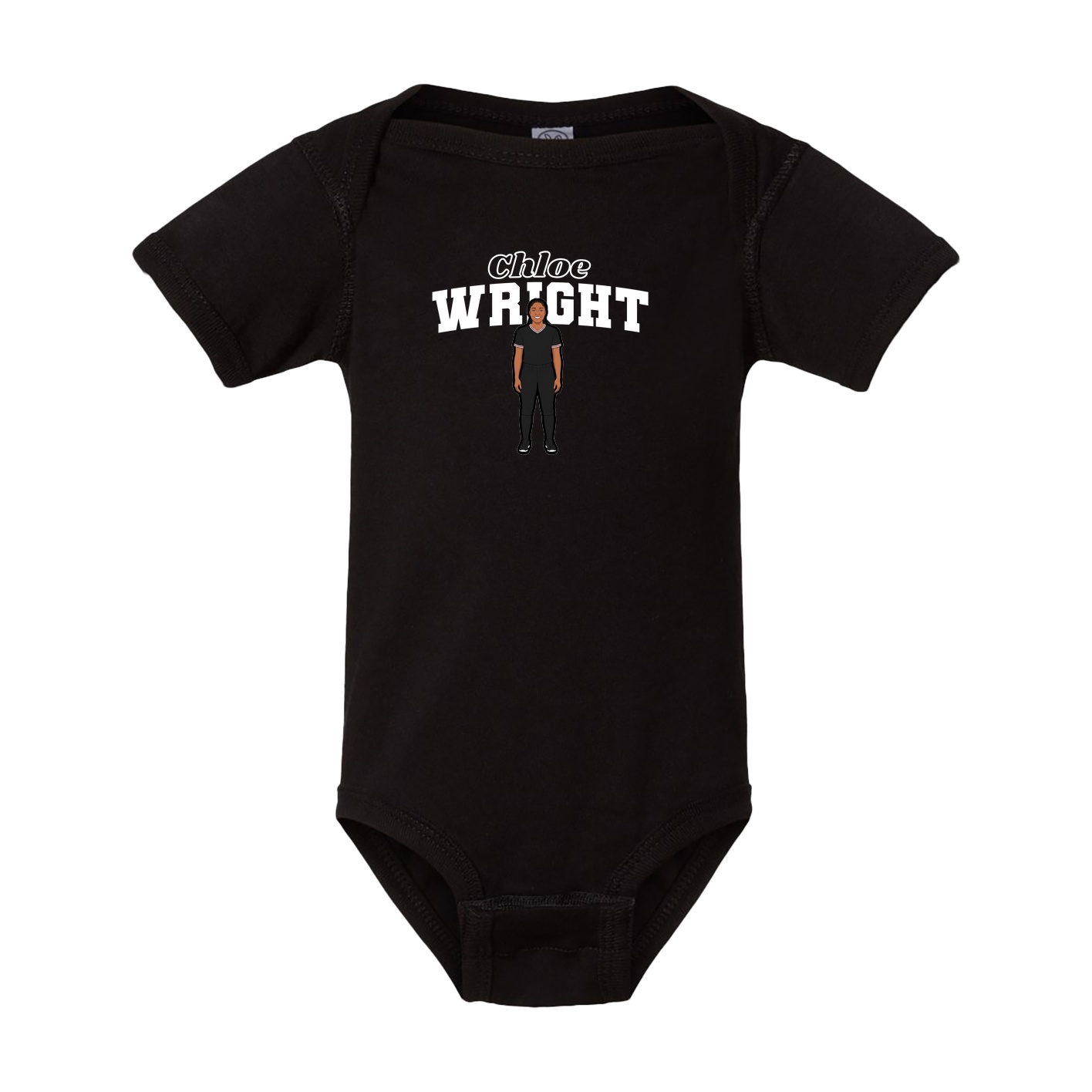 Baby Onesie — Name Arch in Black
