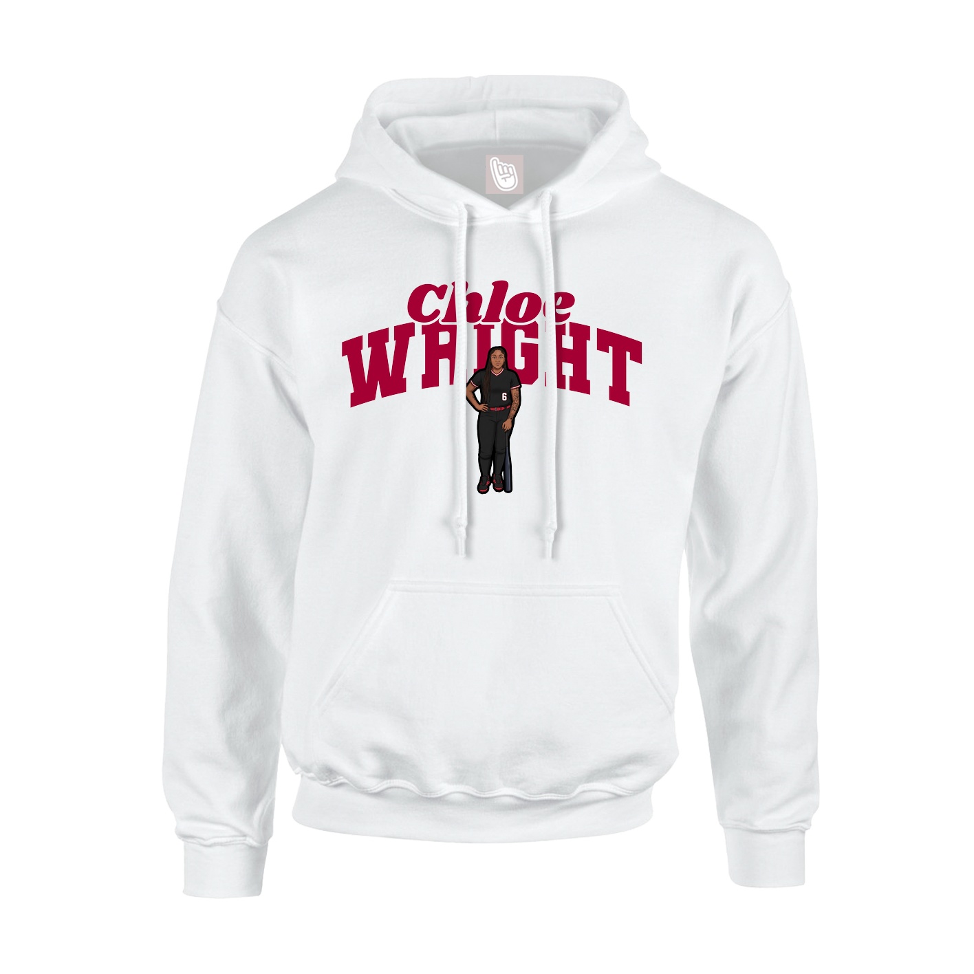 Hoodie — Signature Arch in White