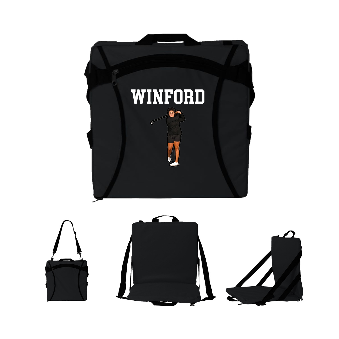 Folding Stadium Seat — Shirsey in Black