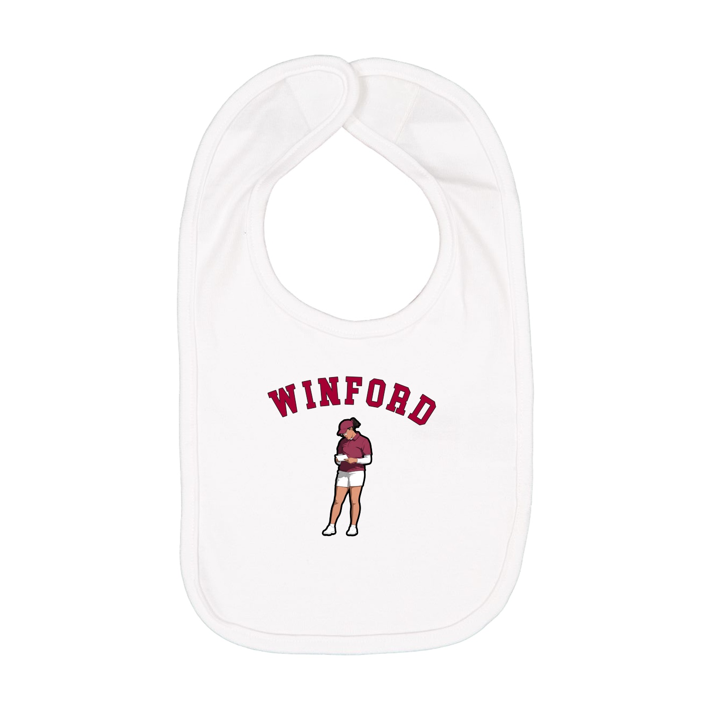 Infant Bib — Shirsey Arch in White