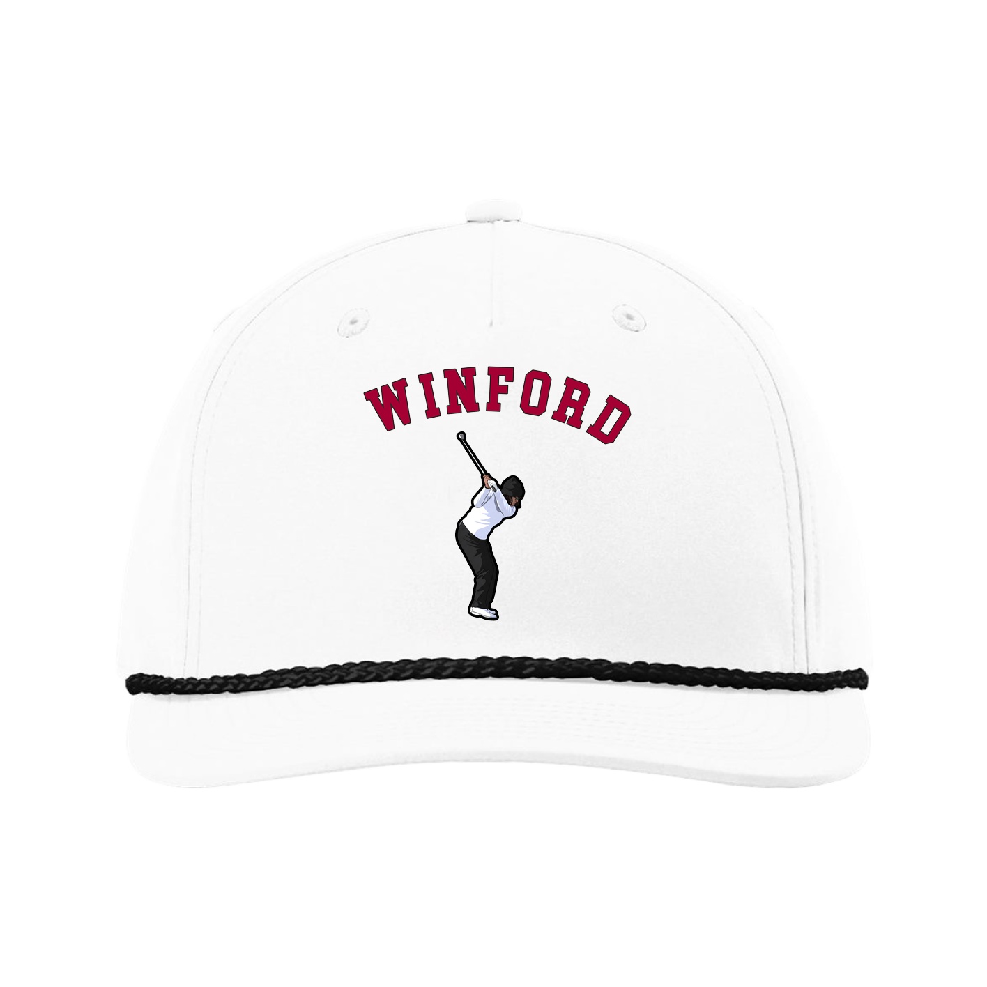 Five-Panel Classic Rope Cap — Shirsey Arch in White