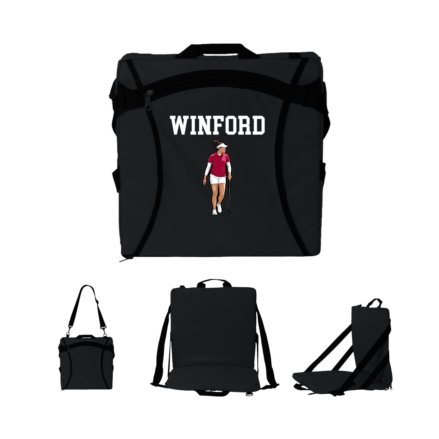 Folding Stadium Seat — Shirsey in Black