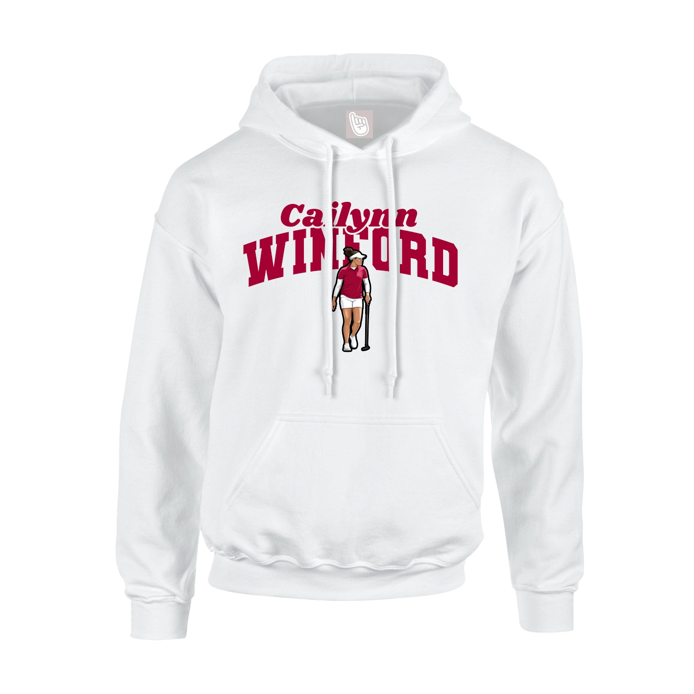 Hoodie — Signature Arch in White