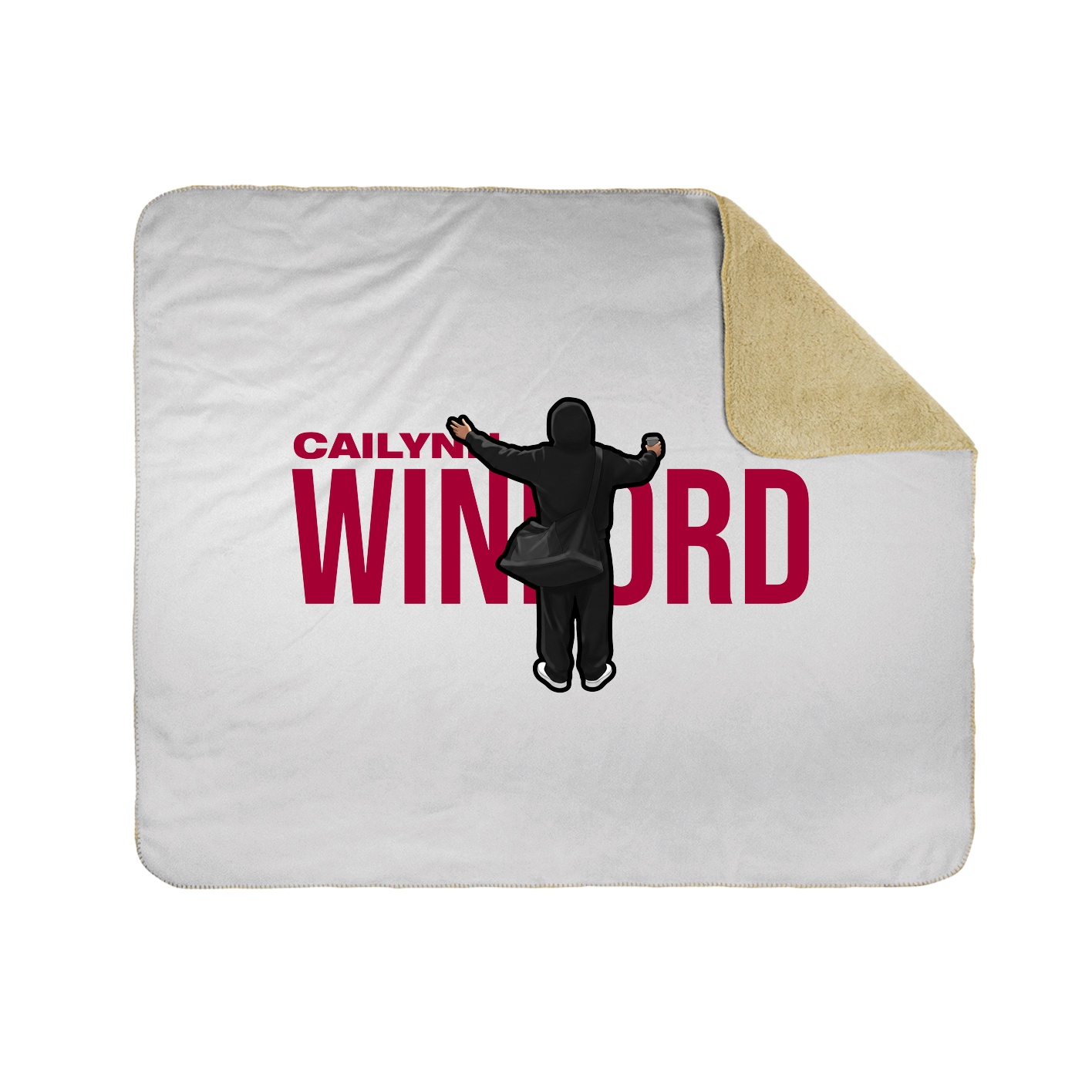 Throw Blanket — Player Name in White