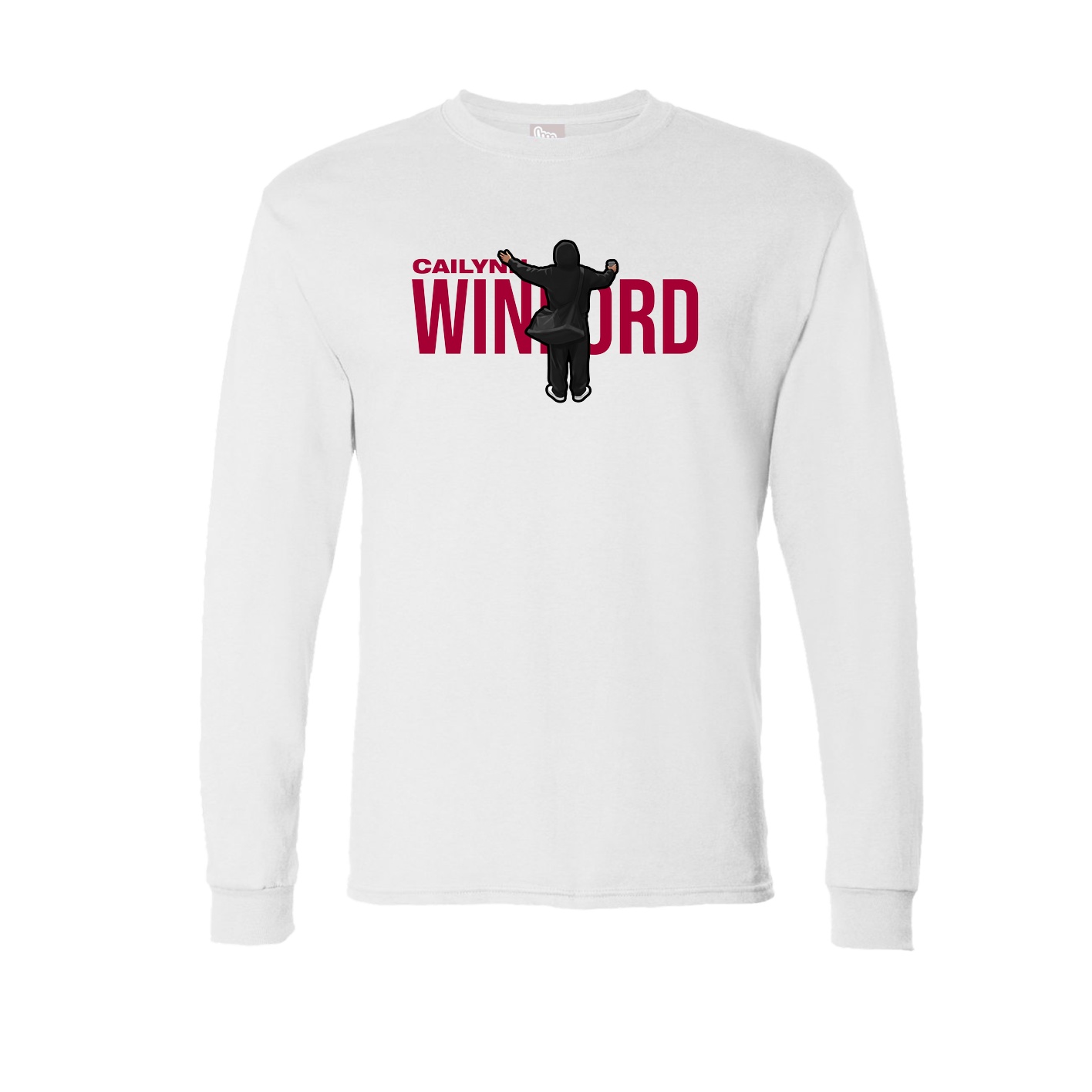 Long Sleeve Tee — Player Name in White
