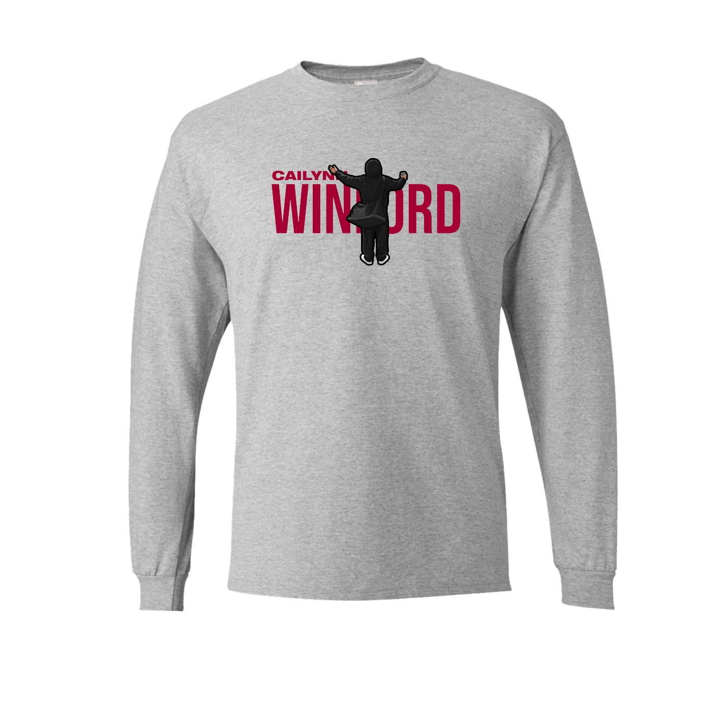 Long Sleeve Tee — Player Name in Grey