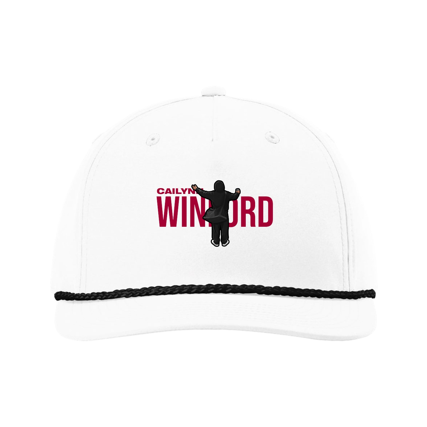 Five-Panel Classic Rope Cap — Player Name in White