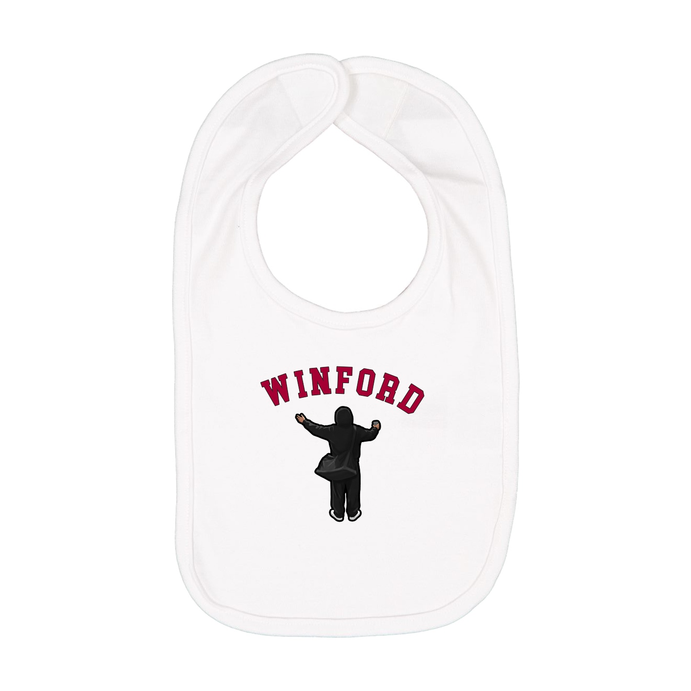 Infant Bib — Shirsey Arch in White