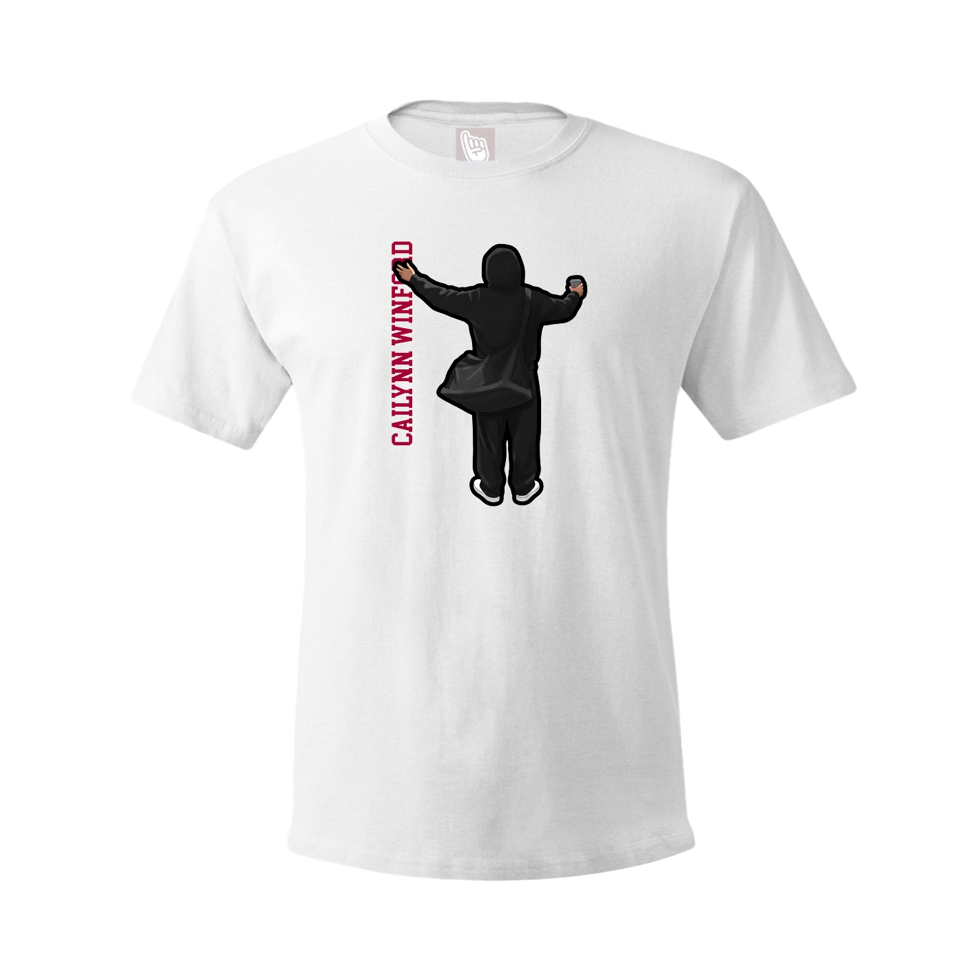 Youth Tee — Name Vertical in White
