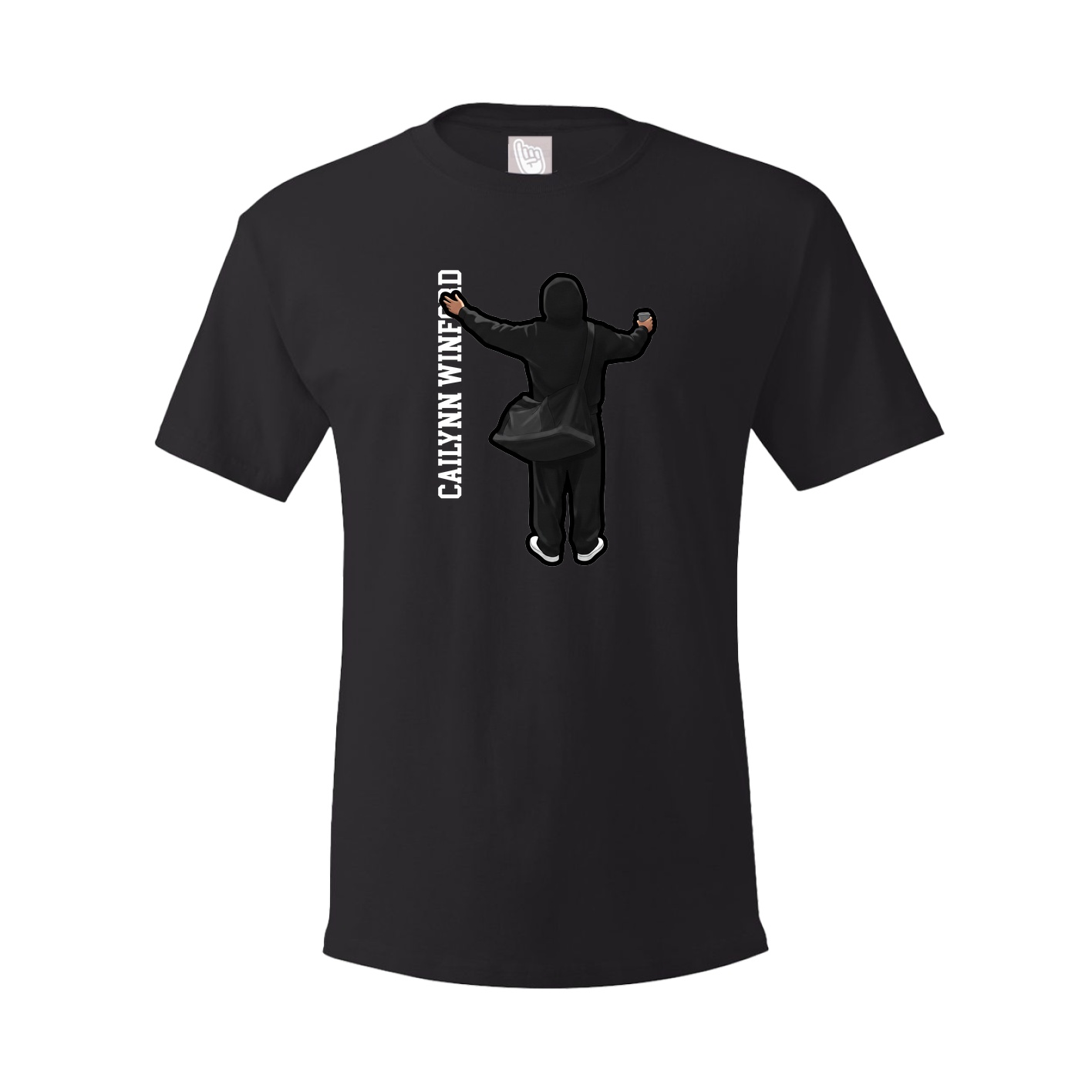 Youth Tee — Name Vertical in Black