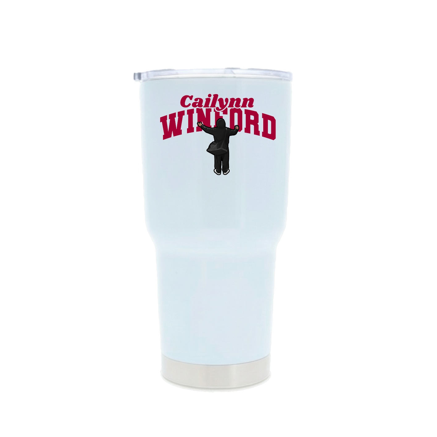 30oz Stainless Steel Tumbler — Signature Arch in White
