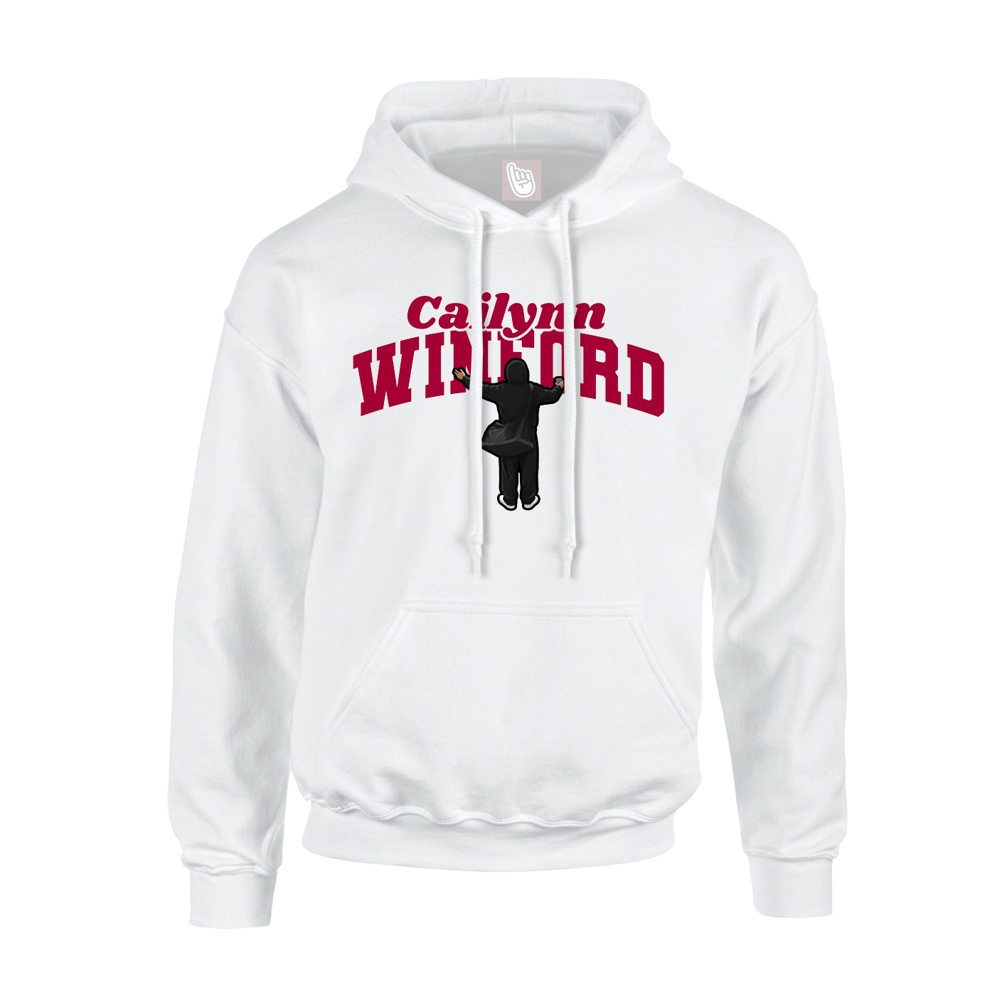 Youth Hoodie — Signature Arch in White