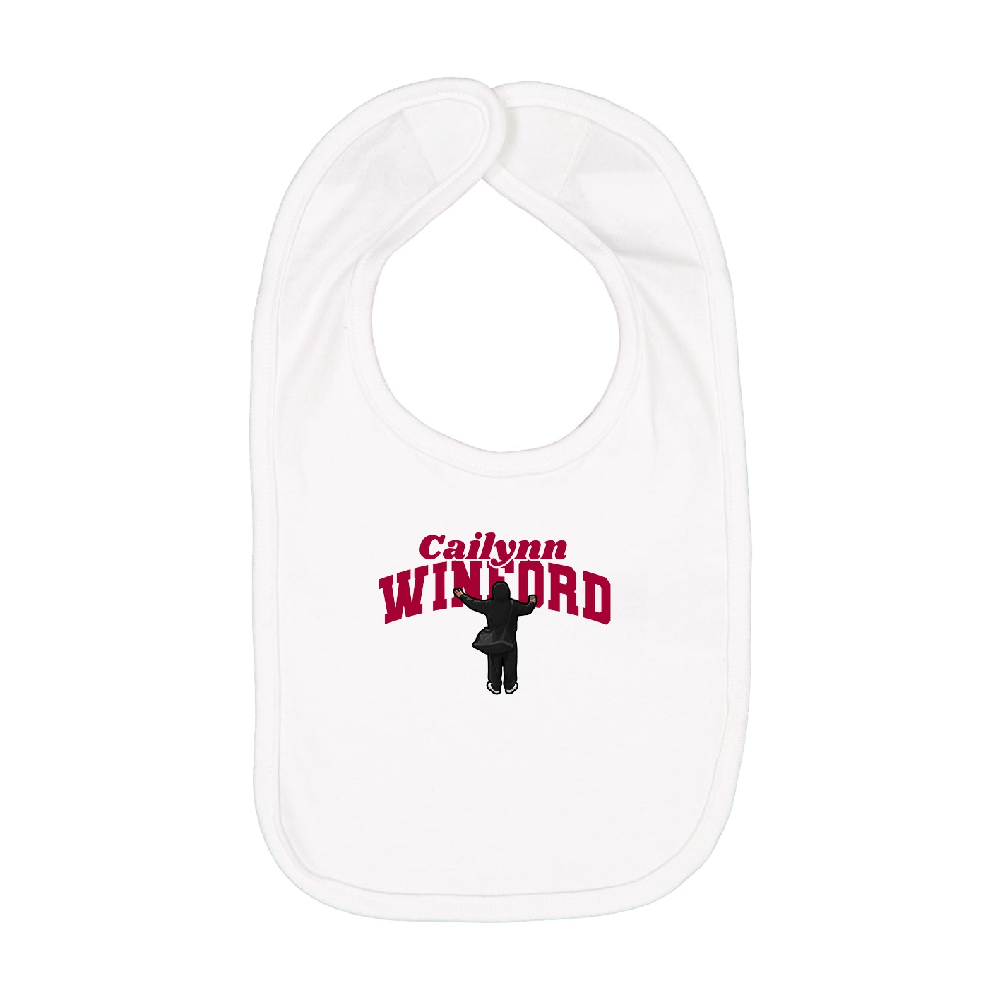 Infant Bib — Signature Arch in White