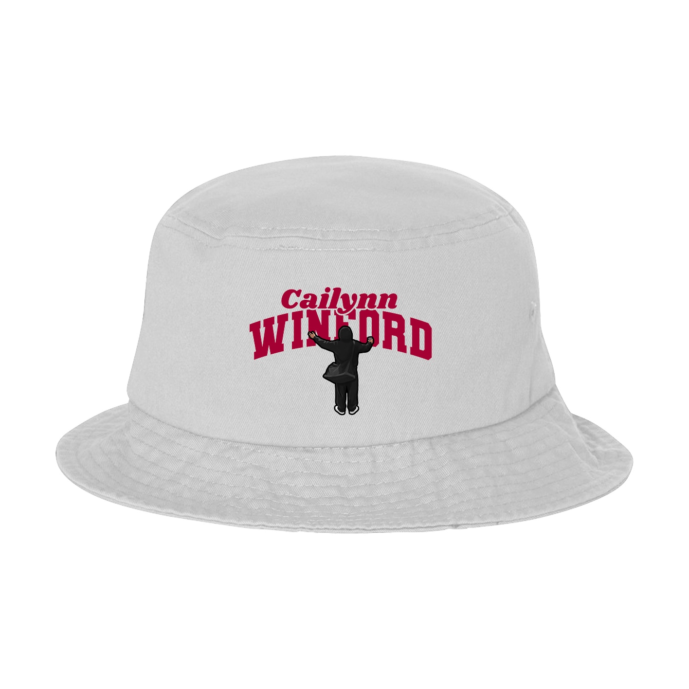 Bucket Cap — Signature Arch in White