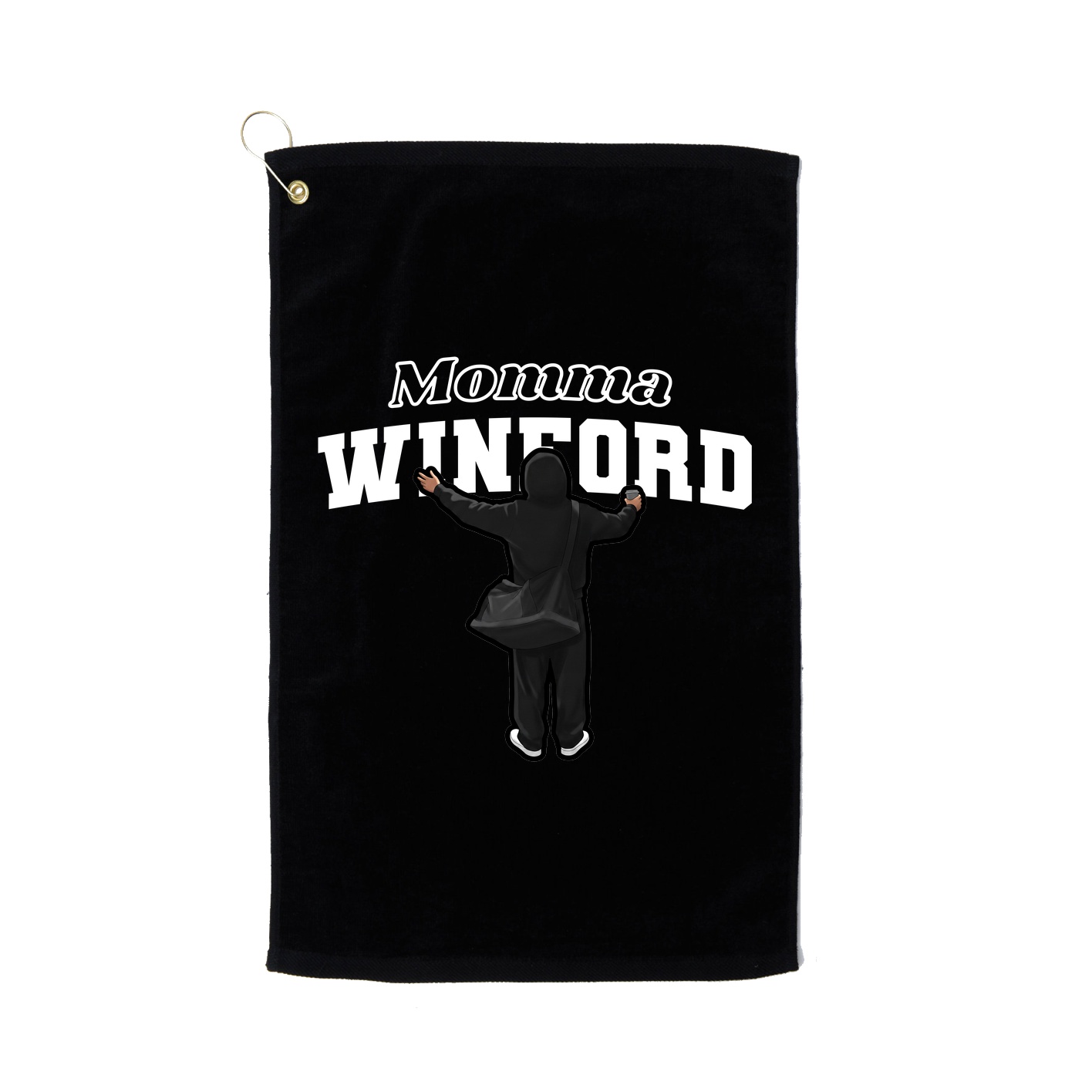 Golf Towel — Mothers Day Block in Black