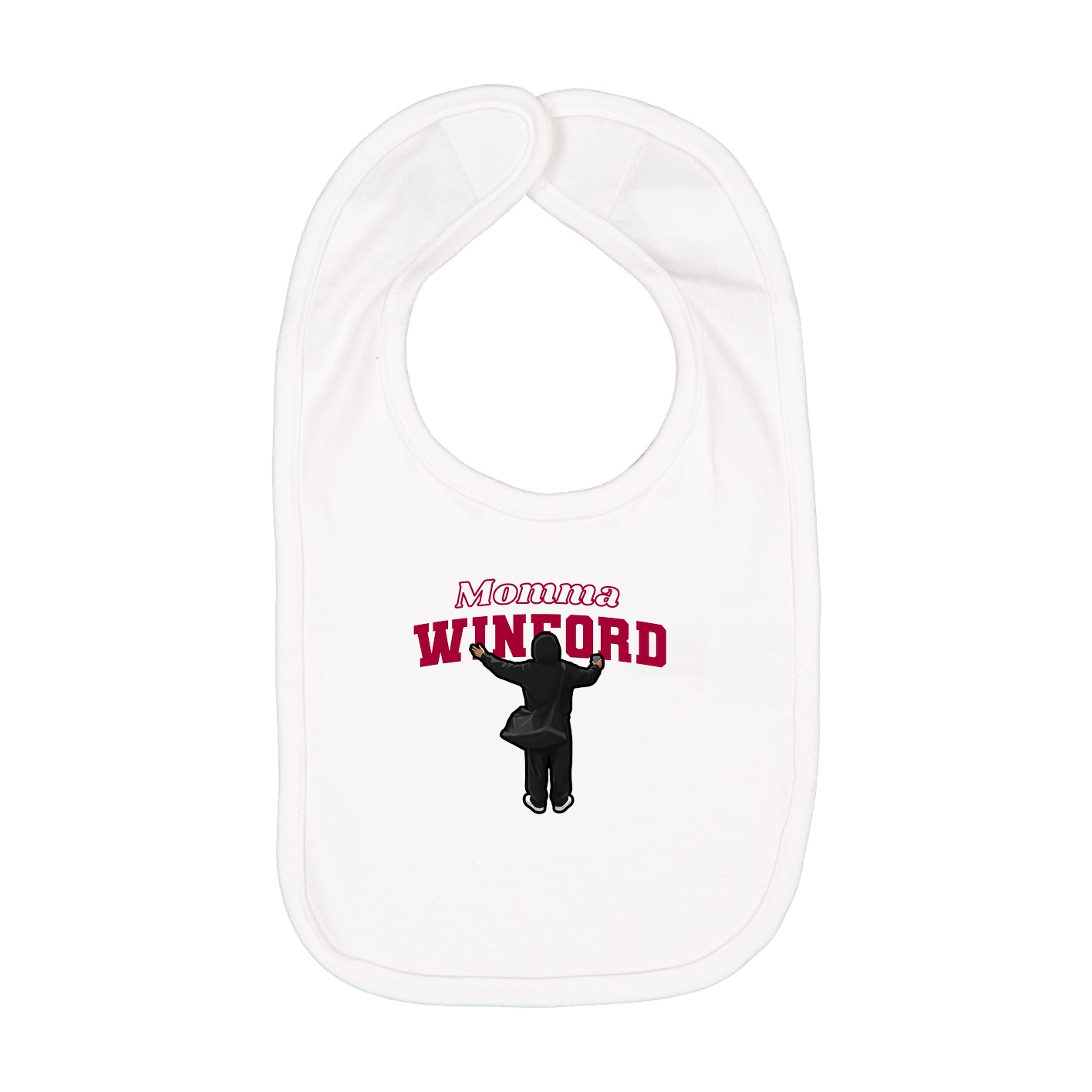 Infant Bib — Mothers Day Block in White