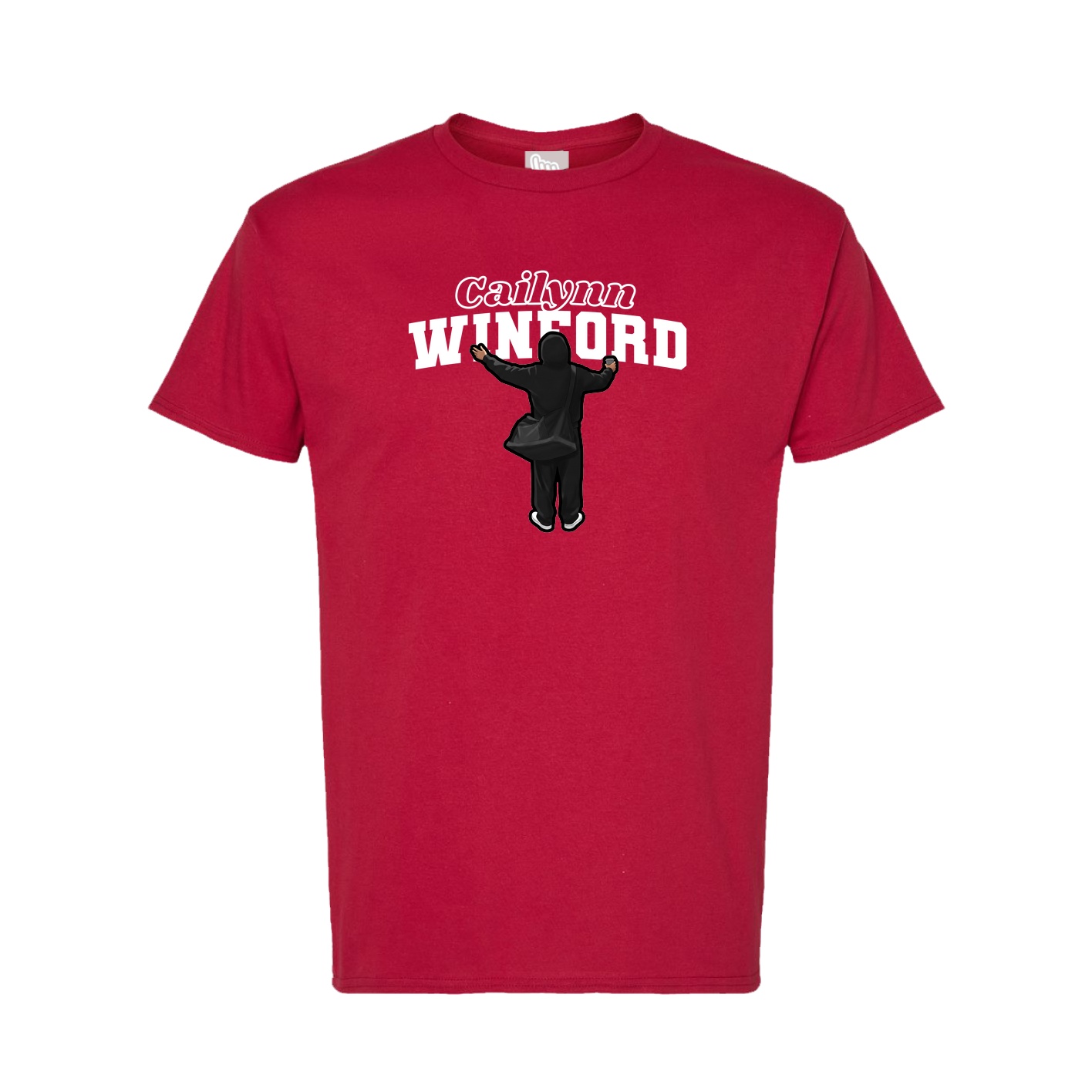 Tee — Name Arch in Crimson