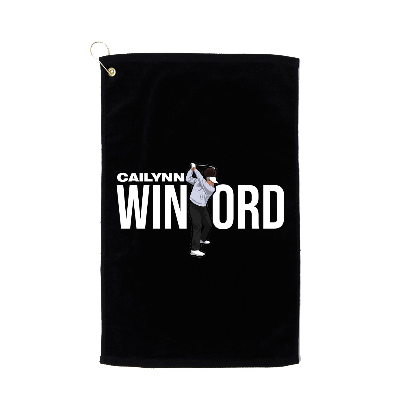 Golf Towel — Player Name in Black