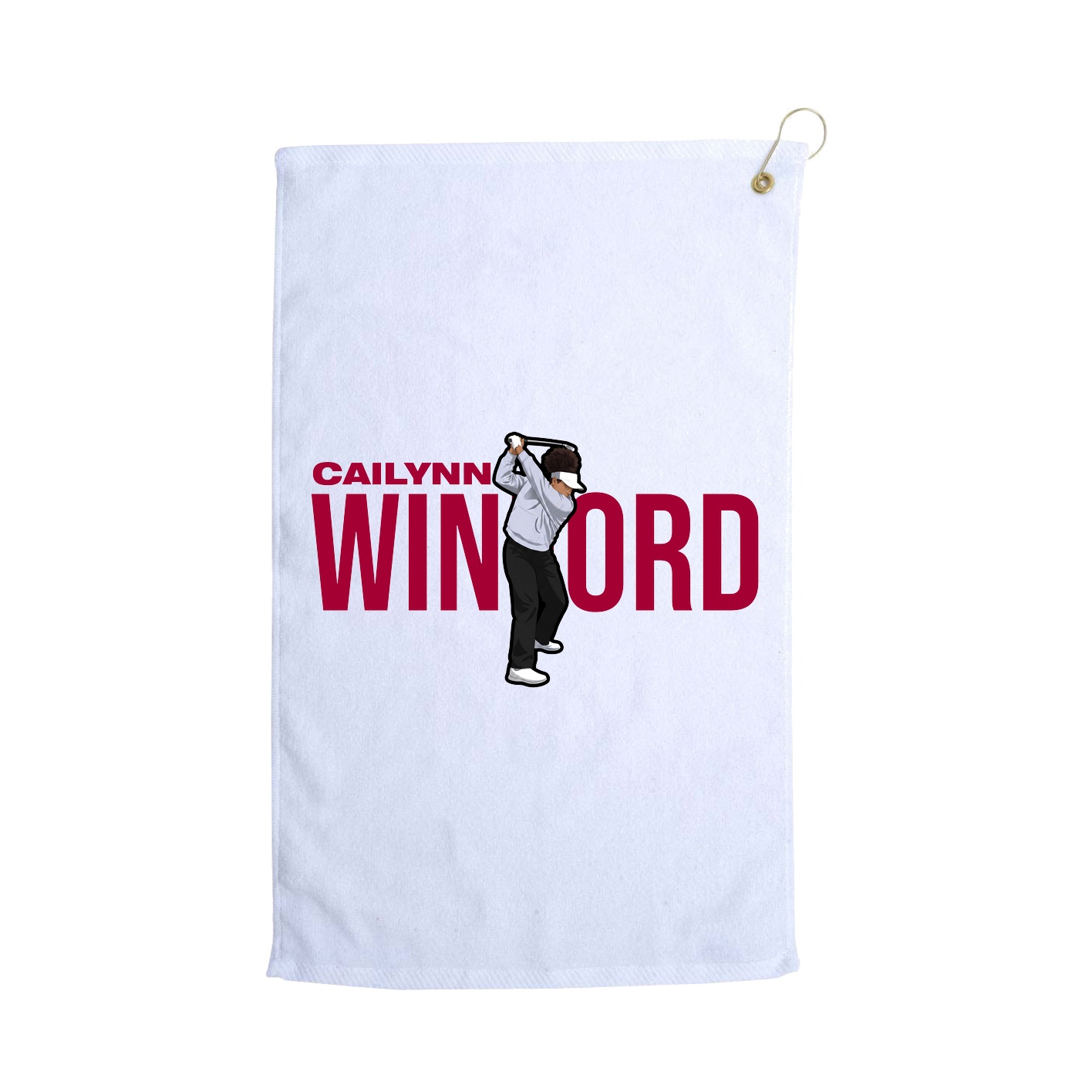 Golf Towel — Player Name in White