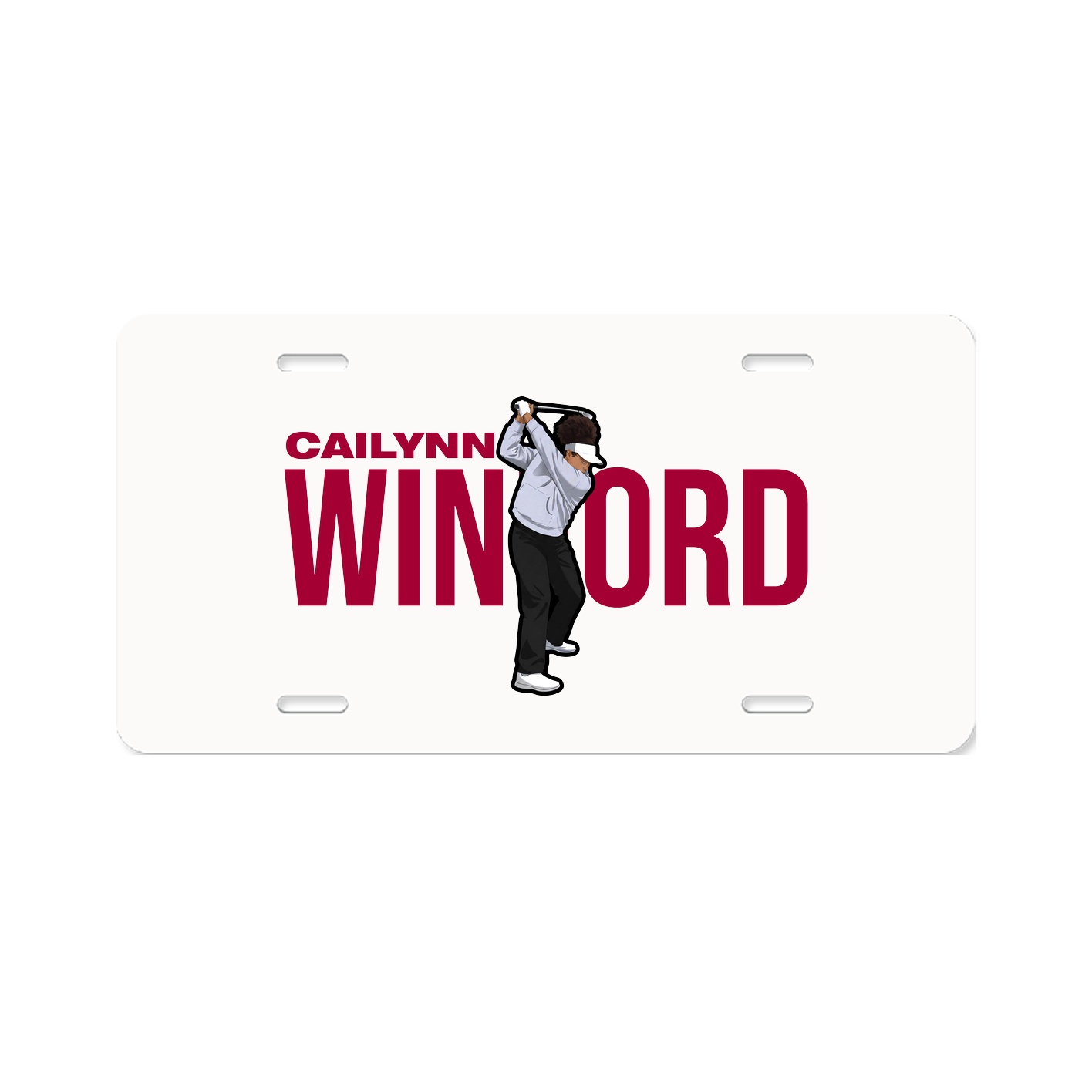 License Plate — Player Name in Classic