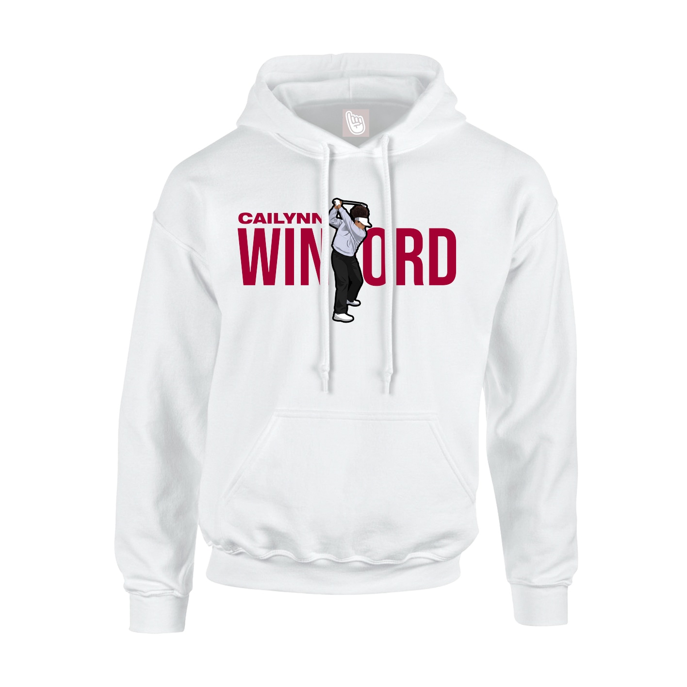 Youth Hoodie — Player Name in White