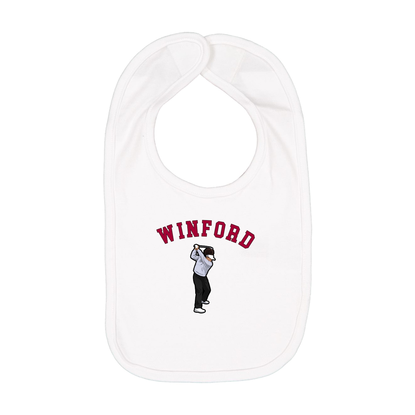 Infant Bib — Shirsey Arch in White
