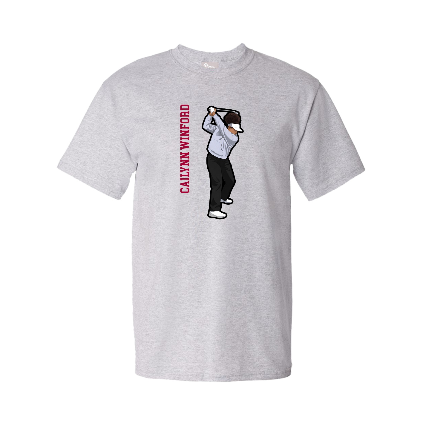 Youth Tee — Name Vertical in Grey