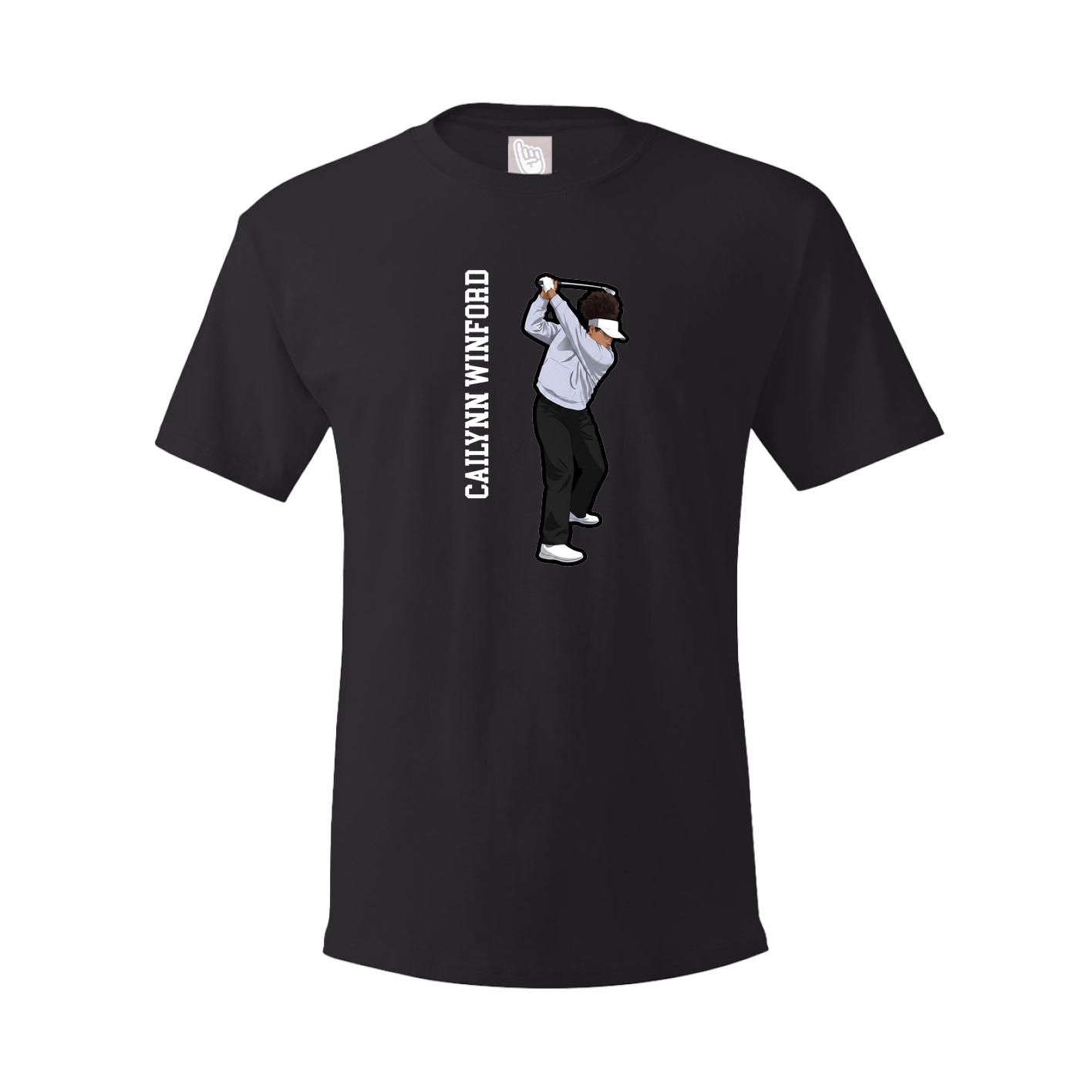 Youth Tee — Name Vertical in Black