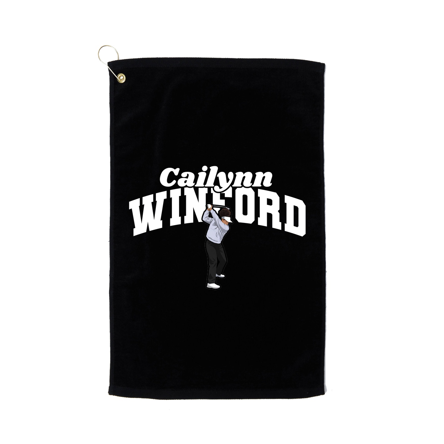 Golf Towel — Signature Arch in Black