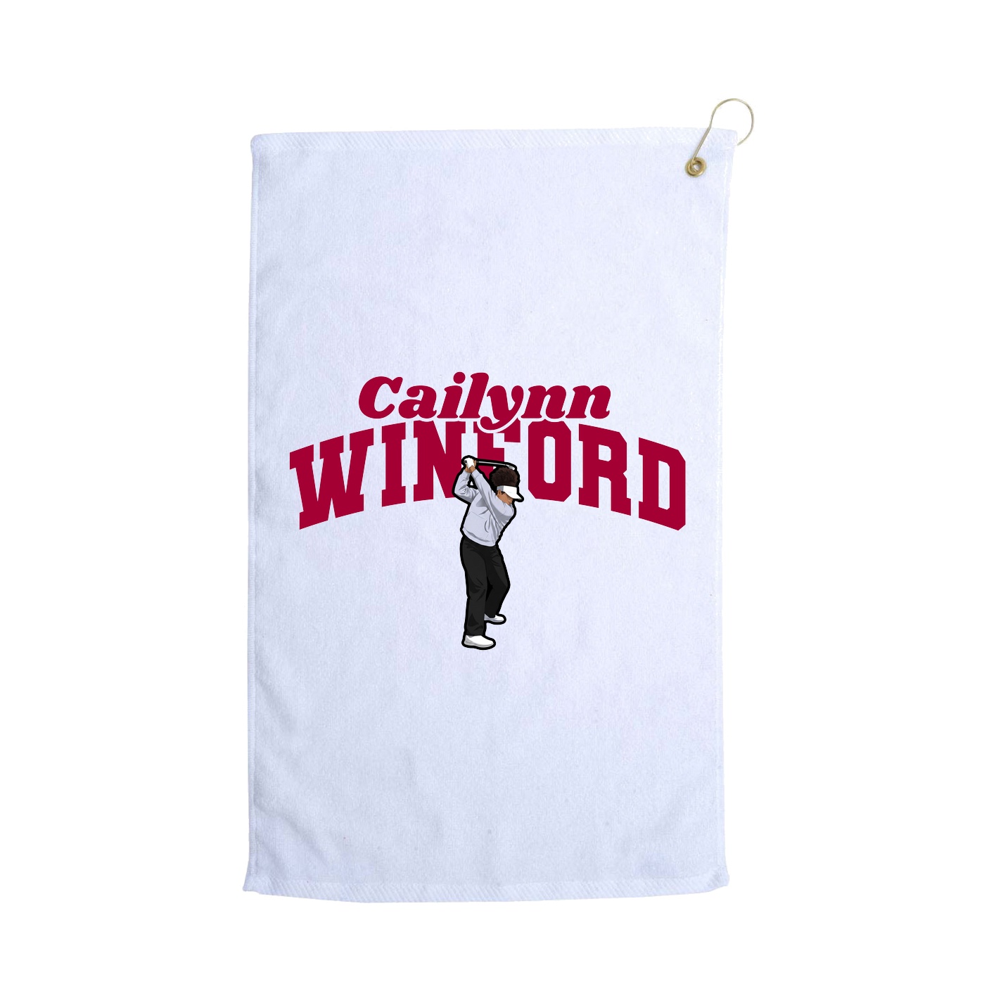 Golf Towel — Signature Arch in White