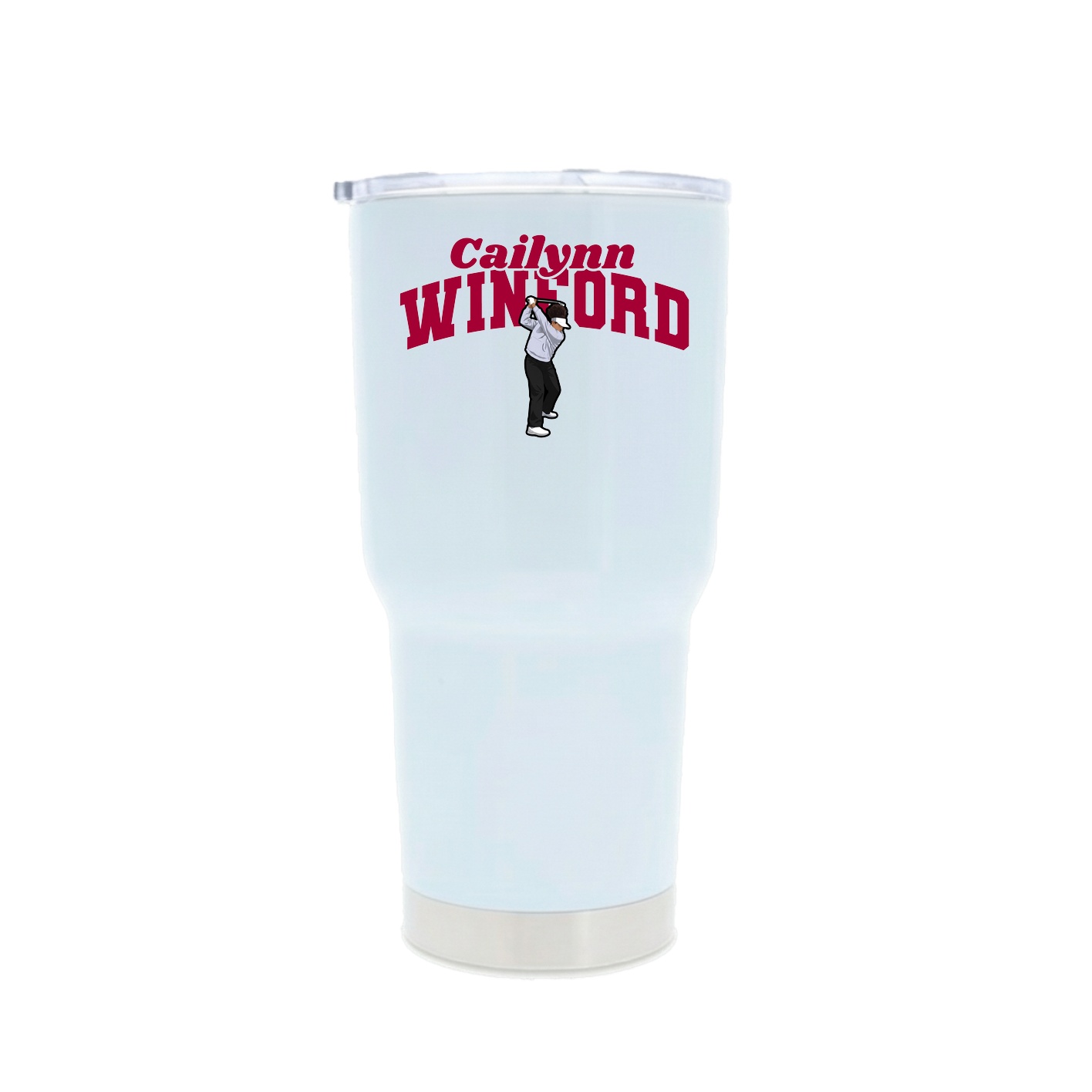 30oz Stainless Steel Tumbler — Signature Arch in White