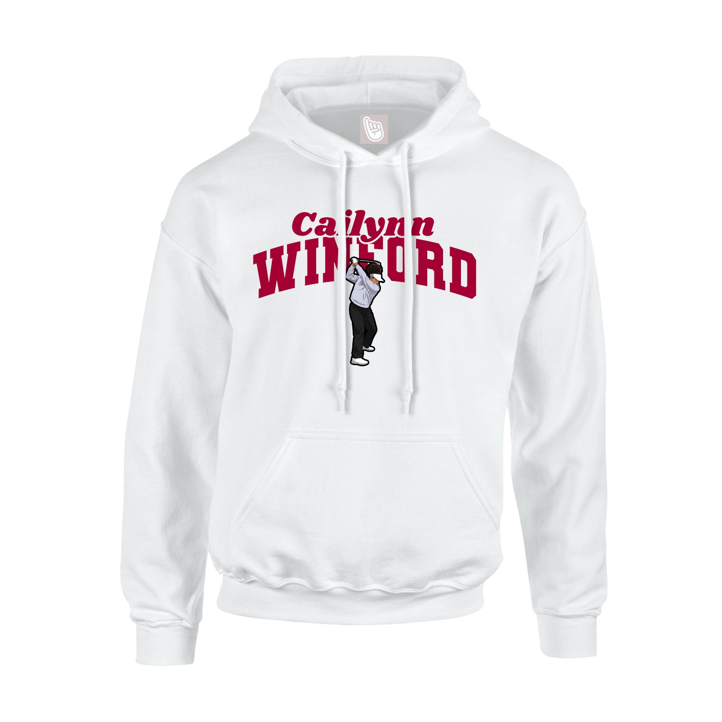 Youth Hoodie — Signature Arch in White