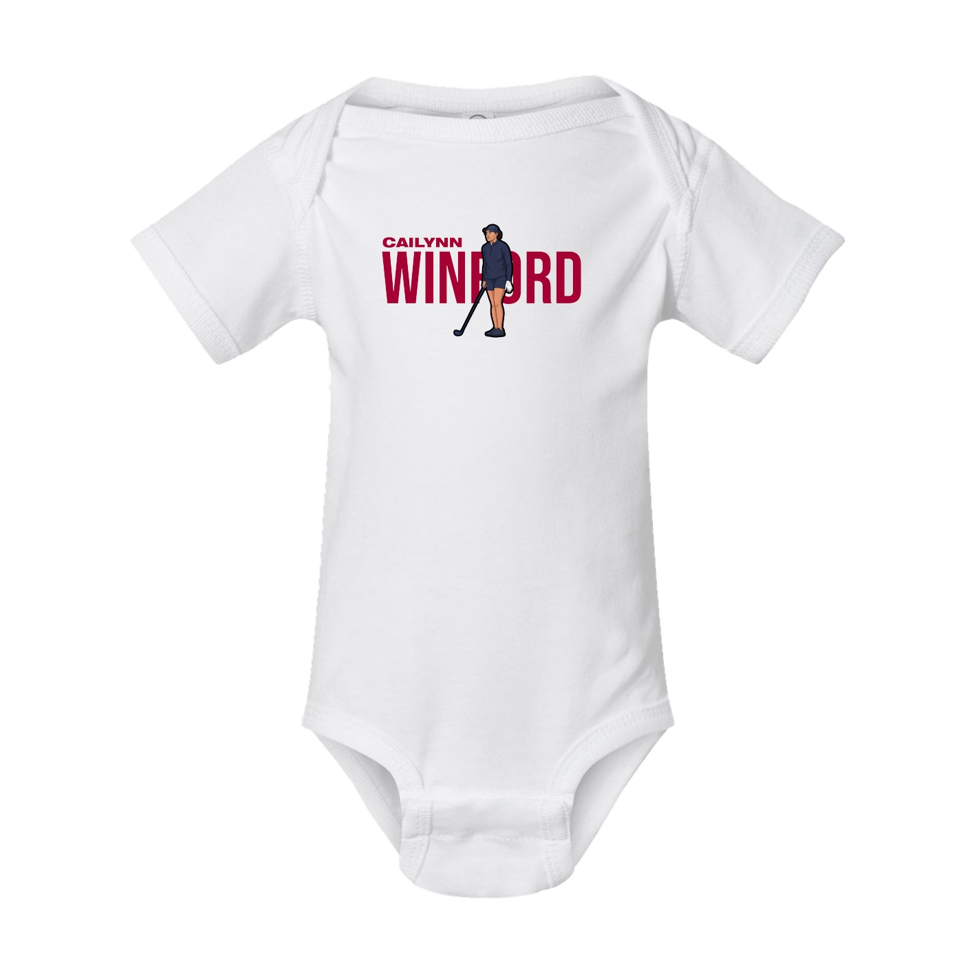 Baby Onesie — Player Name in White